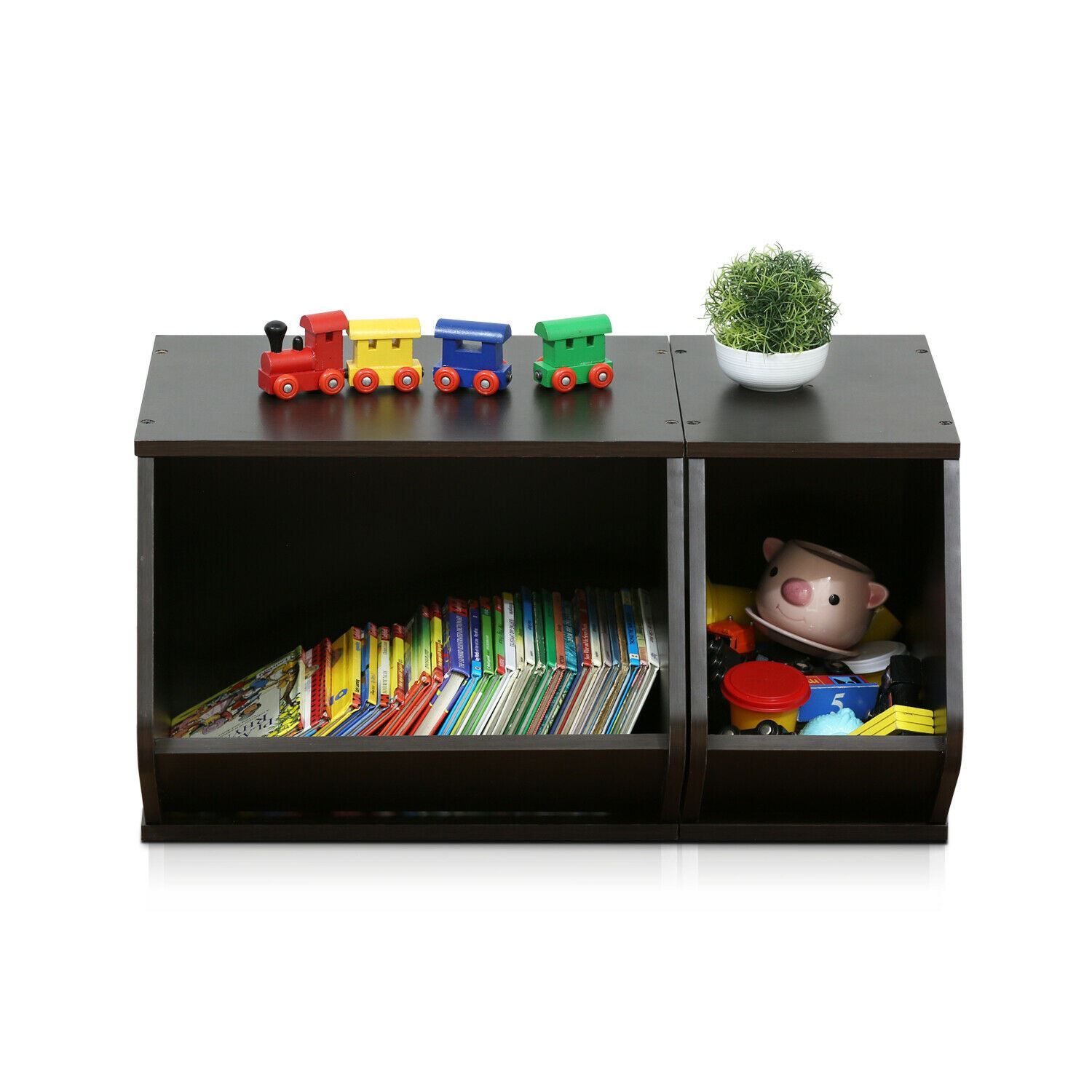 - Furinno KidKanac Stacking Storage Set features unique and durable structure.
- The set comes with 2 or 3 storage boxes in different sizes. 
- You can use them alone or stacked together to create your own ideal storage space. 
- This storage set is extremely suitable to use in kids rooms where there are a lot of loose toys and books.
- All the products are produced and assembled with 95% - 100% recycled materials. 
-Care instructions wipe clean with clean damped cloth. Avoid using harsh chemicals. Pictures are for illustration purpose. All decor items are not included in this offer.