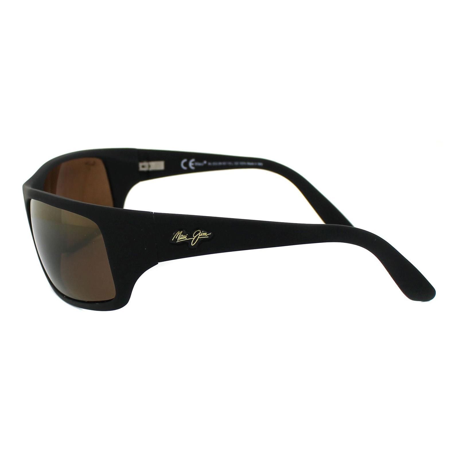 Maui Jim Wrap Unisex Matte Black Rubber Bronze Polarized Sunglasses