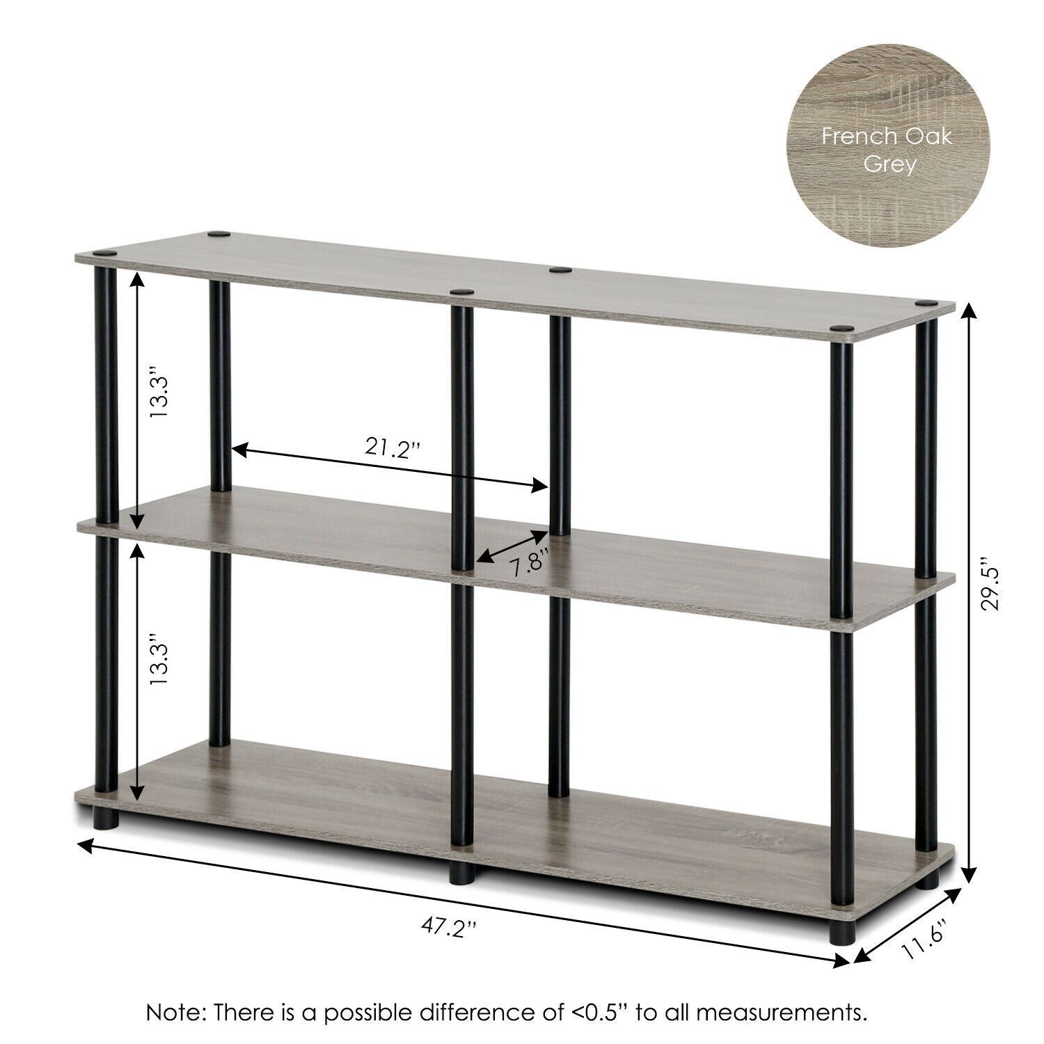 - Furinno Turn-N-Tube Series storage shelves comes in 2-3-4-5-Tiers and variety of width and depth.
- This series is designed to meet the demand of fits in space, fits on budget and yet durable and efficient furniture.
- It is proven to be the most popular RTA furniture due to its functionality, price, and the no hassle assembly. 
- Just turn the tube to connect the panels to form a storage shelf.
- Care instructions: Wipe clean with clean damped cloth. Avoid using harsh chemicals.