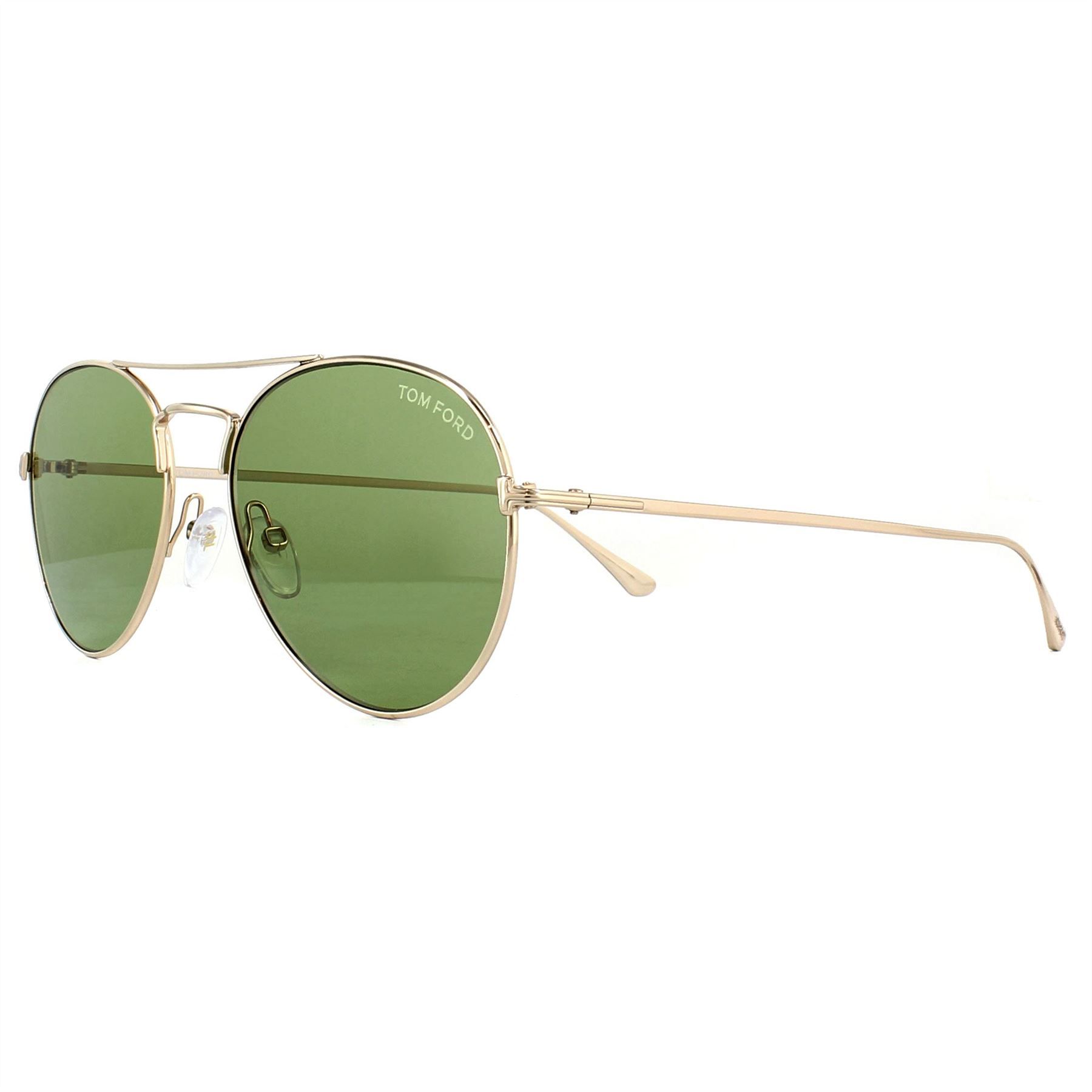 Tom Ford Sunglasses 0551 Ace 28N Shiny Rose Gold Green 