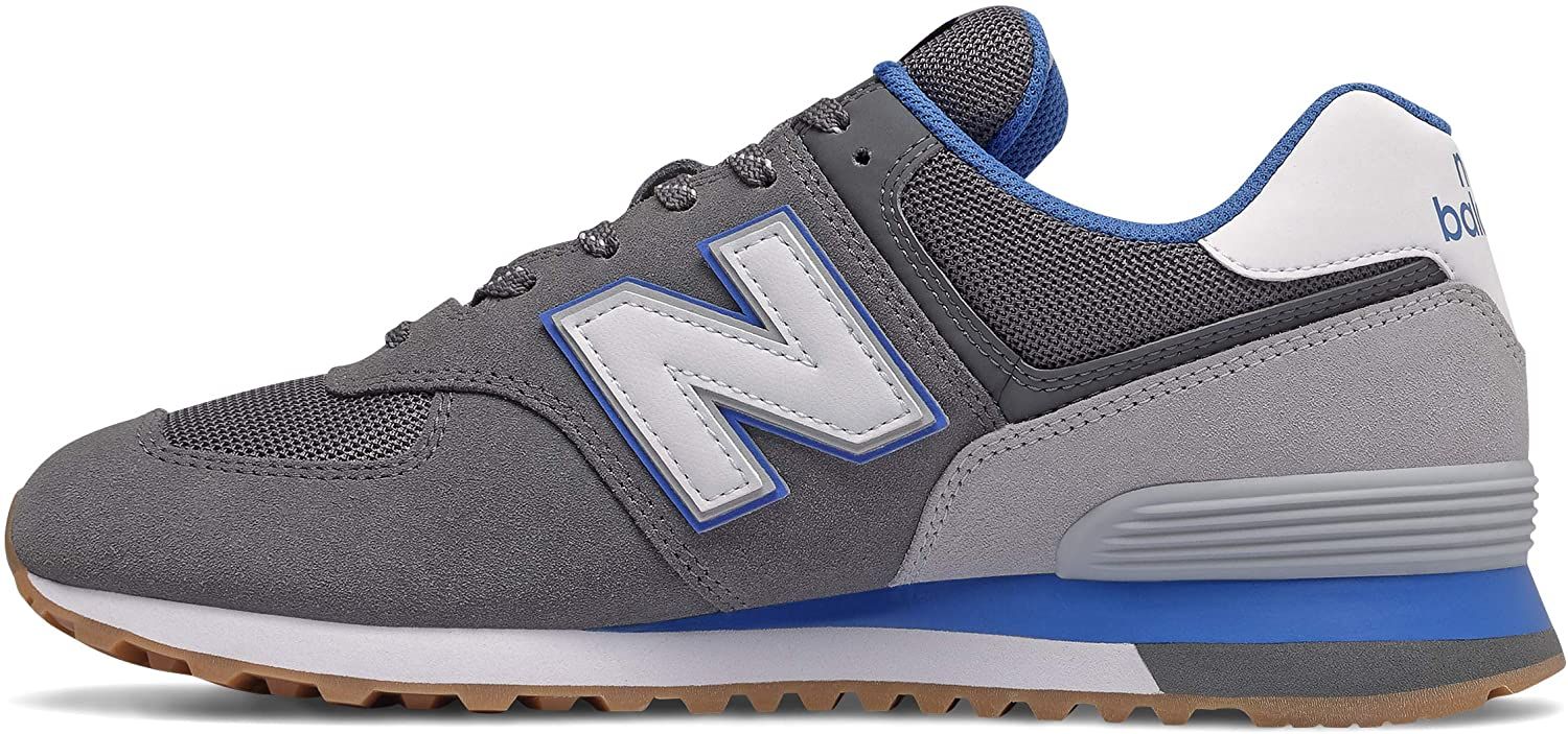 new balance 574 lead with faded cobalt