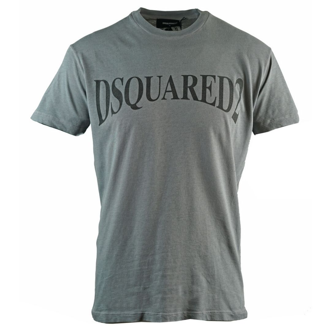 Dsquared² Gray Logo Cotton Crewneck Short Sleeve Tee T-shirt main image 0