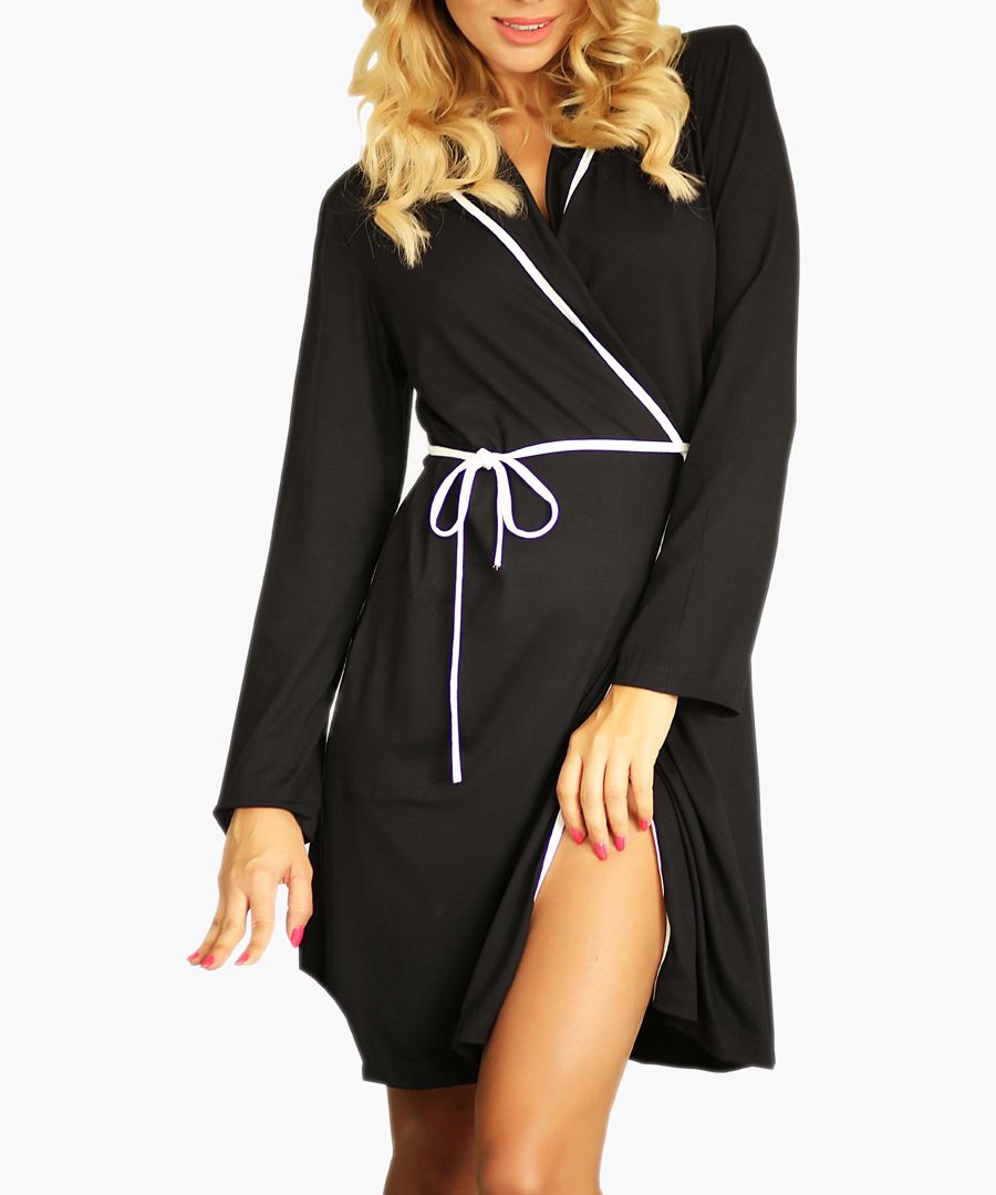 Black dressing gown