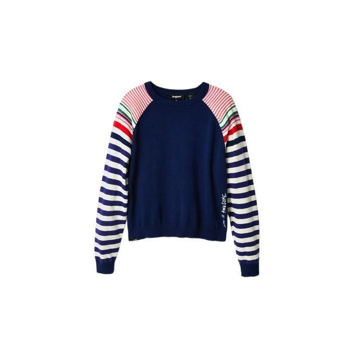 Brand: Desigual
Gender: Women
Type: Knitwear
Season: Spring/Summer

PRODUCT DETAIL
• Color: blue
• Pattern: striped
• Sleeves: long
• Neckline: round neck

COMPOSITION AND MATERIAL
• Composition: -96% cotton -2% polyamide -1% various 
•  Washing: machine wash at 30°