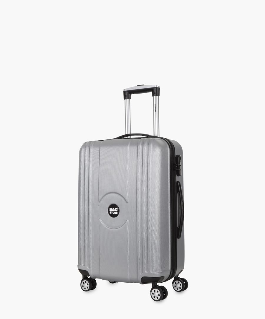Jack silver-tone spinner suitcase