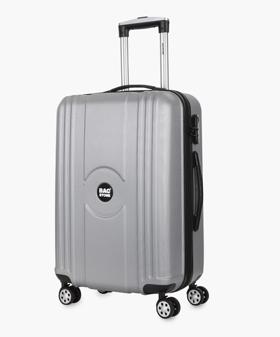 Jack silver-tone spinner suitcase