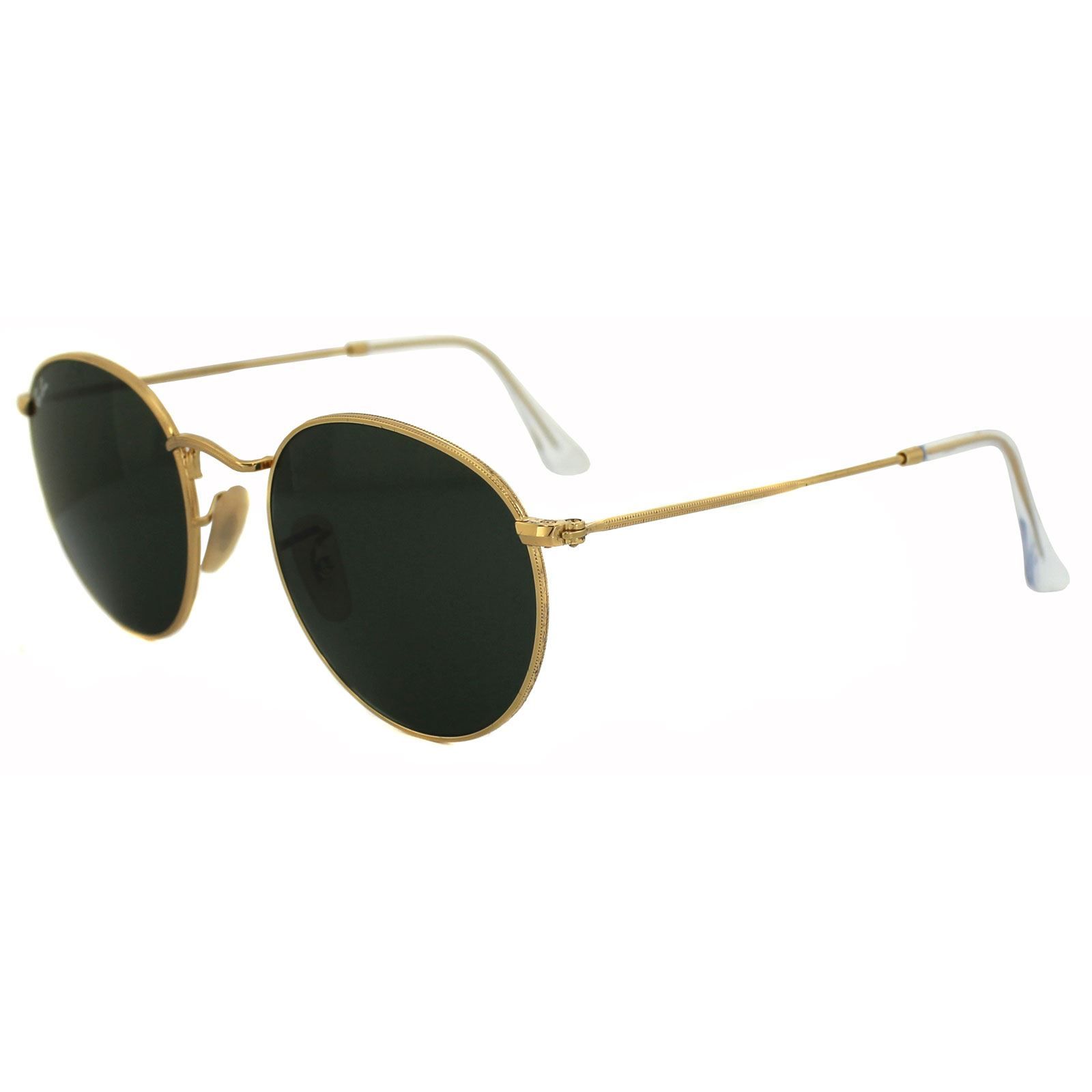 Ray-Ban Sunglasses Round Metal 3447 001 Gold Green 50mm are a rock and roll edged shades taking their inspiration from John Lennon and many other rock stars who have worn this shape since. Round and quirky makes for an awesome sunglass that transcends any fashion trends