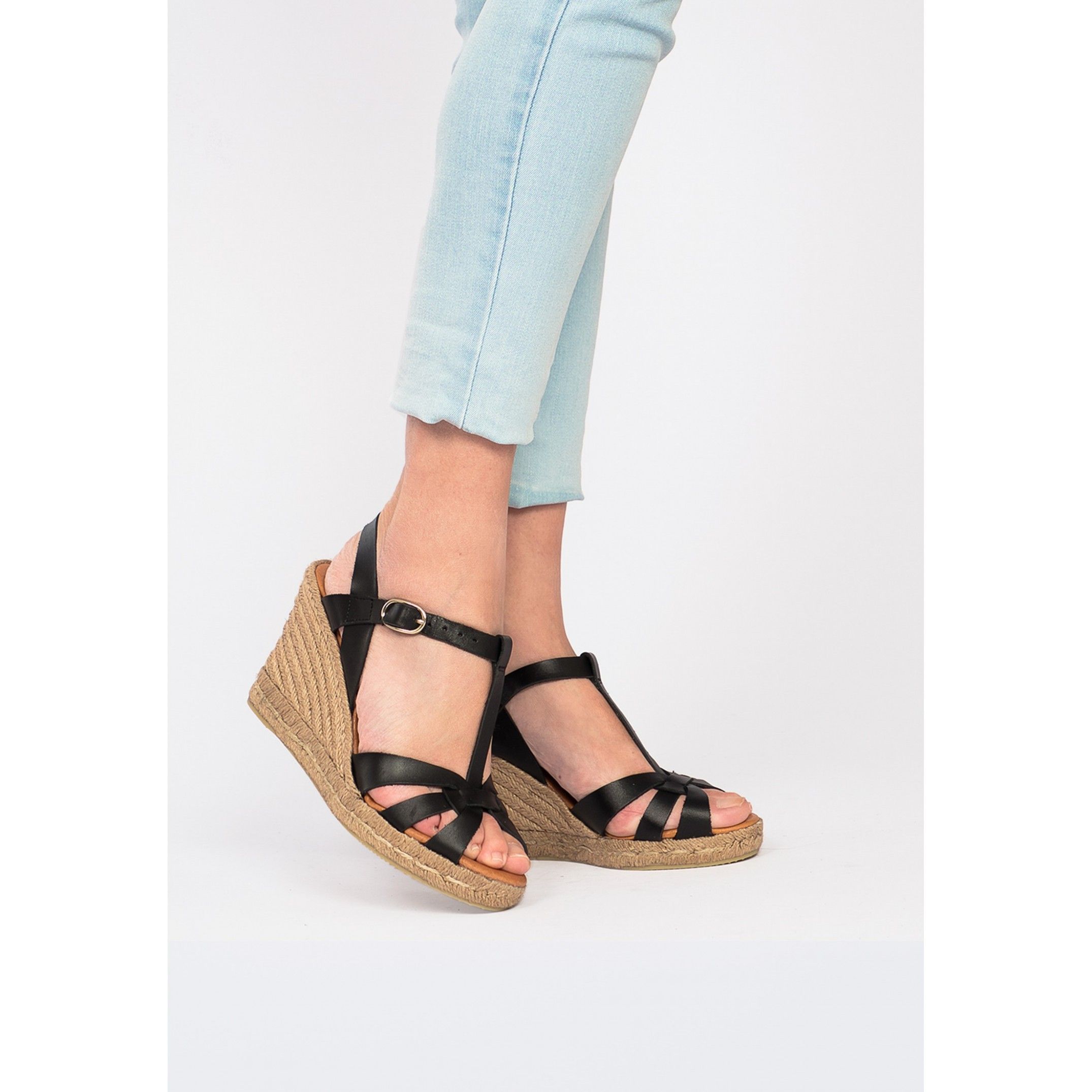 Eva Lopez Ankle Strap Wedge Sandals Women Summer