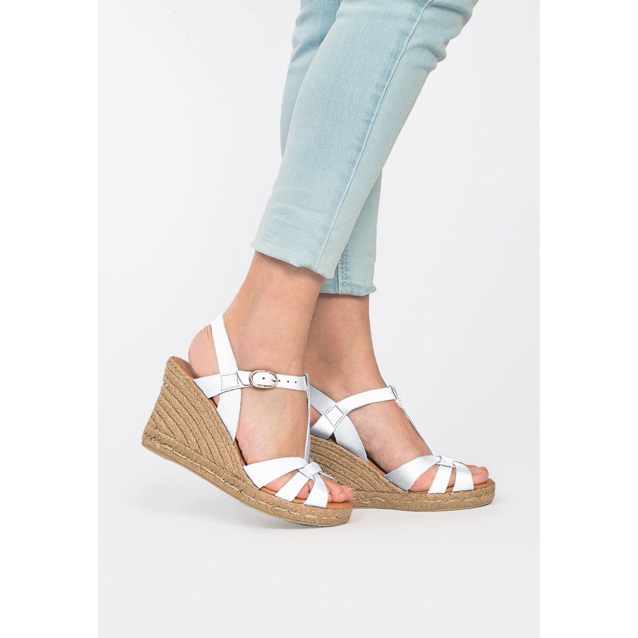 Eva Lopez Ankle Strap Wedge Sandals Women Summer