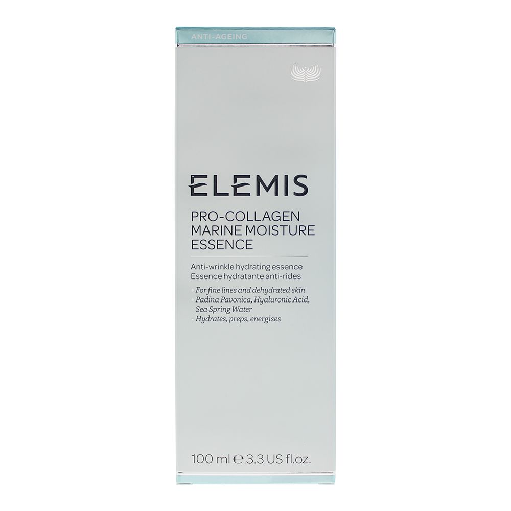 The Elemis Pro-Collagen Marine Moisture Essence is a hydrating essence that doubles the skins moisture content whilst smoothing the look of fine lines and leaving a youthful appearance. The essence is infused with Padina Pavonica and Sea spring water, which is rich in Magnesium, Copper and Zinc, which hydrate and moisturise the skin. The formula also contains Flash Filler Hyaluronic Acid which reduces the look of fine lines and wrinkles and renews the skin's appearance.