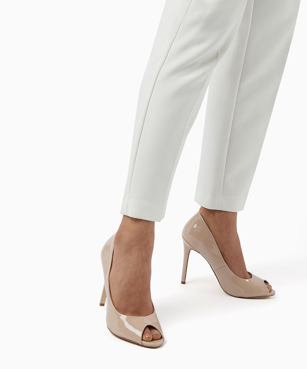 Proving you can't beat the enduring appeal of a classic, these sophisticated heels feature a patent upper, an elegant peep toe and a slim high heel. Your go-to style for this season's events.
