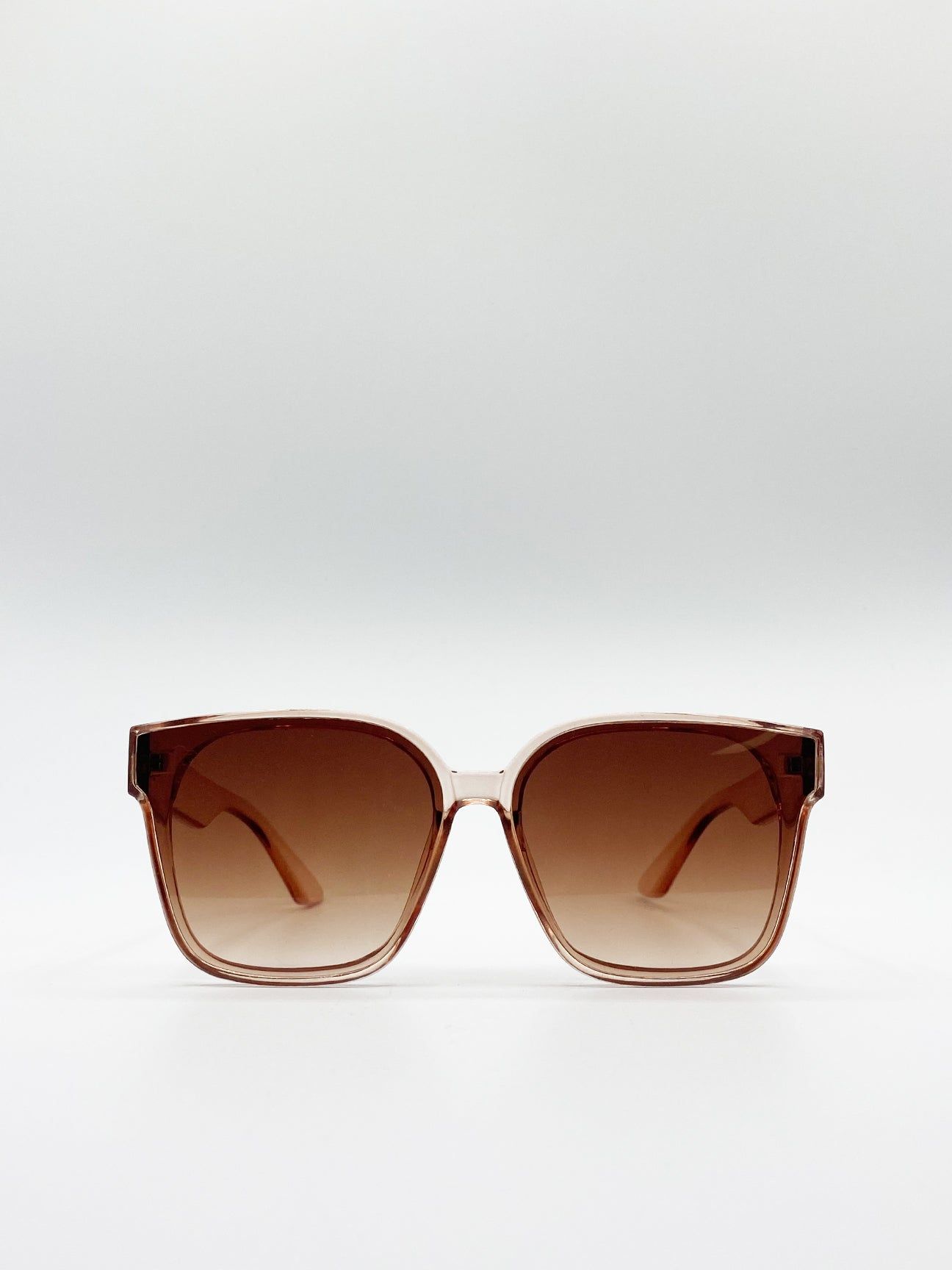 Oversized Cateye Sunglasses In Crystal Sand
Frame Colour: Crystal Sand
Lens Colour: Brown Grad
Frame Material: Plastic
One Size
FDA Approved
UV 400 PROTECTION IN ACCORDANCE WITH 89/686/EEC BS EN ISO 123-1:2013
SKU: SG80207190
