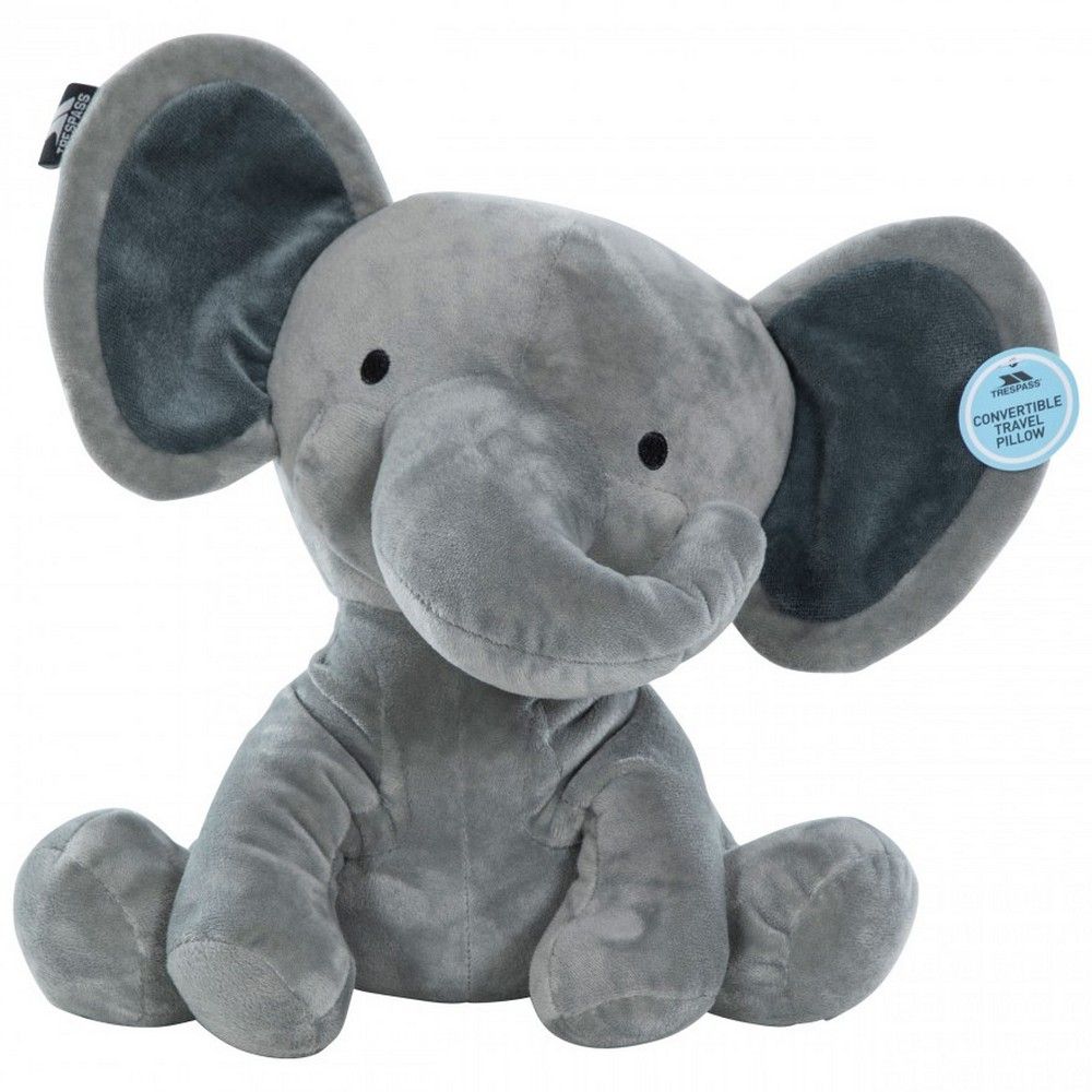 This cosy convertible best friend transforms into a U-shaped neck cushion that kids will love. Irresistibly soft and filled with microbeads that adapt to body movement. Designed with comfort and happiness in mind. 100% Polyester. Sizes: Elephant 30cm, U-pillow 36x30cm. Machine Washable.