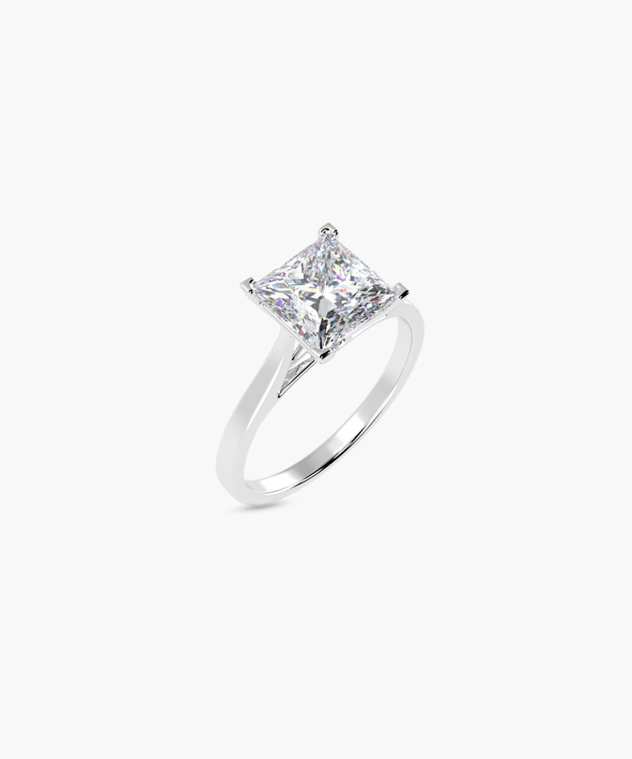 1.00ct princess diamond solitaire ring