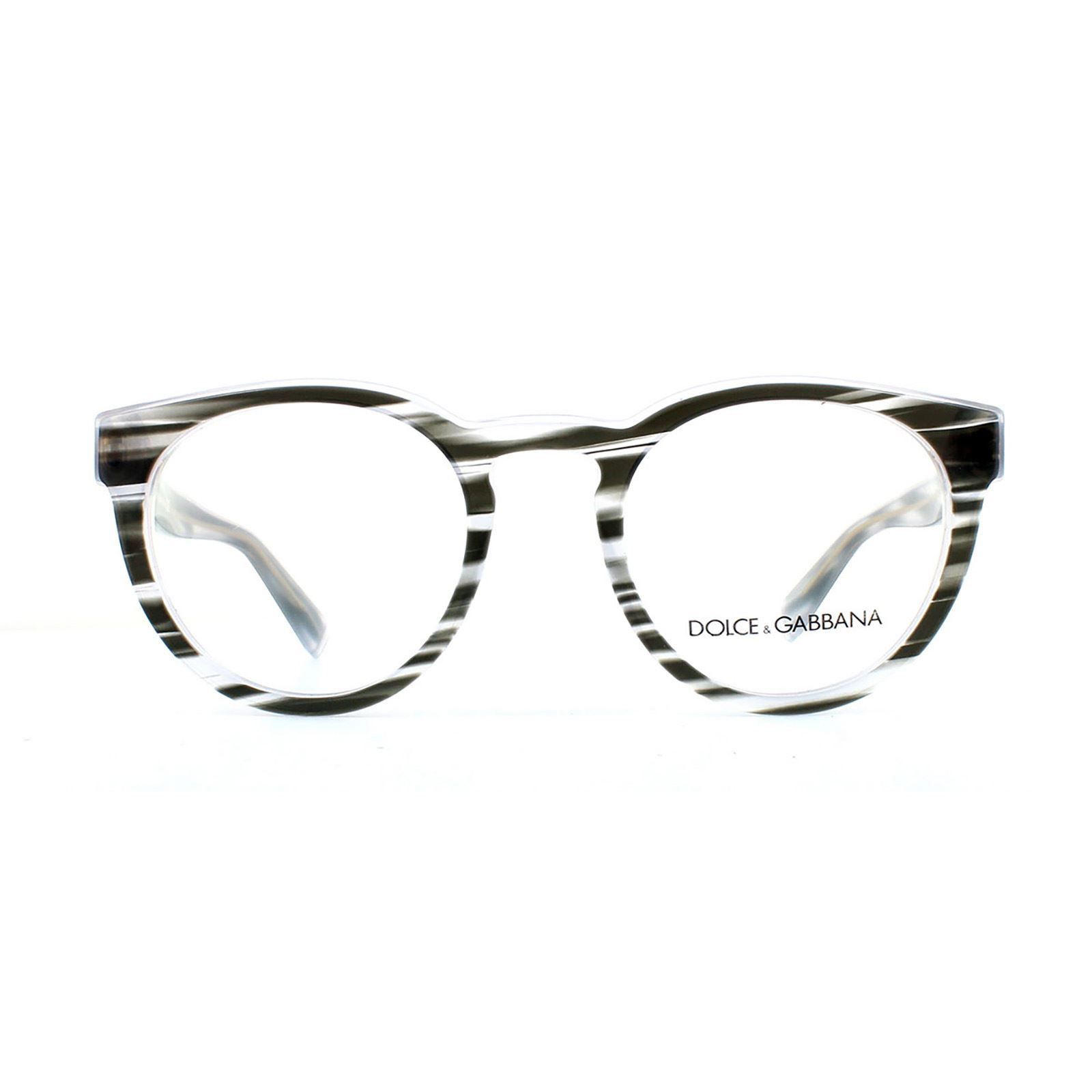 Dolce and Gabbana Glasses Frames 3251 3050 Striped Black Men 49mm