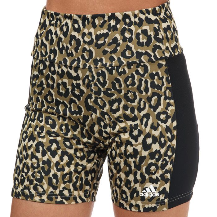 Women's adidas AEROREADY Leopard Print Short Tights in Leopard