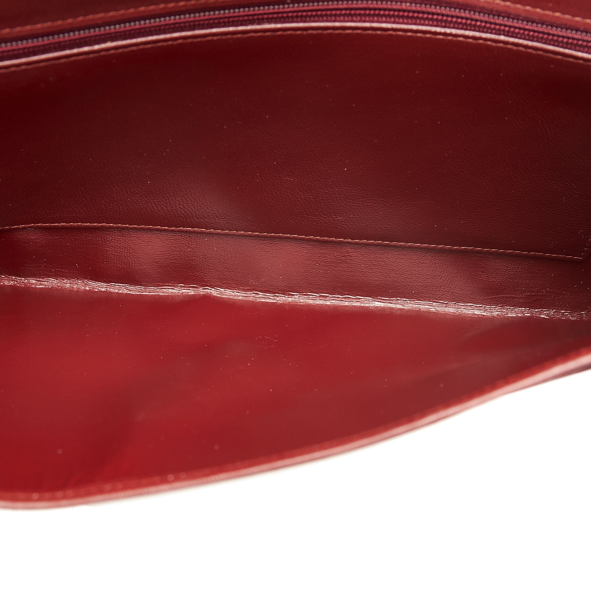 Vintage Cartier Must de Cartier Leather Clutch Bag Red