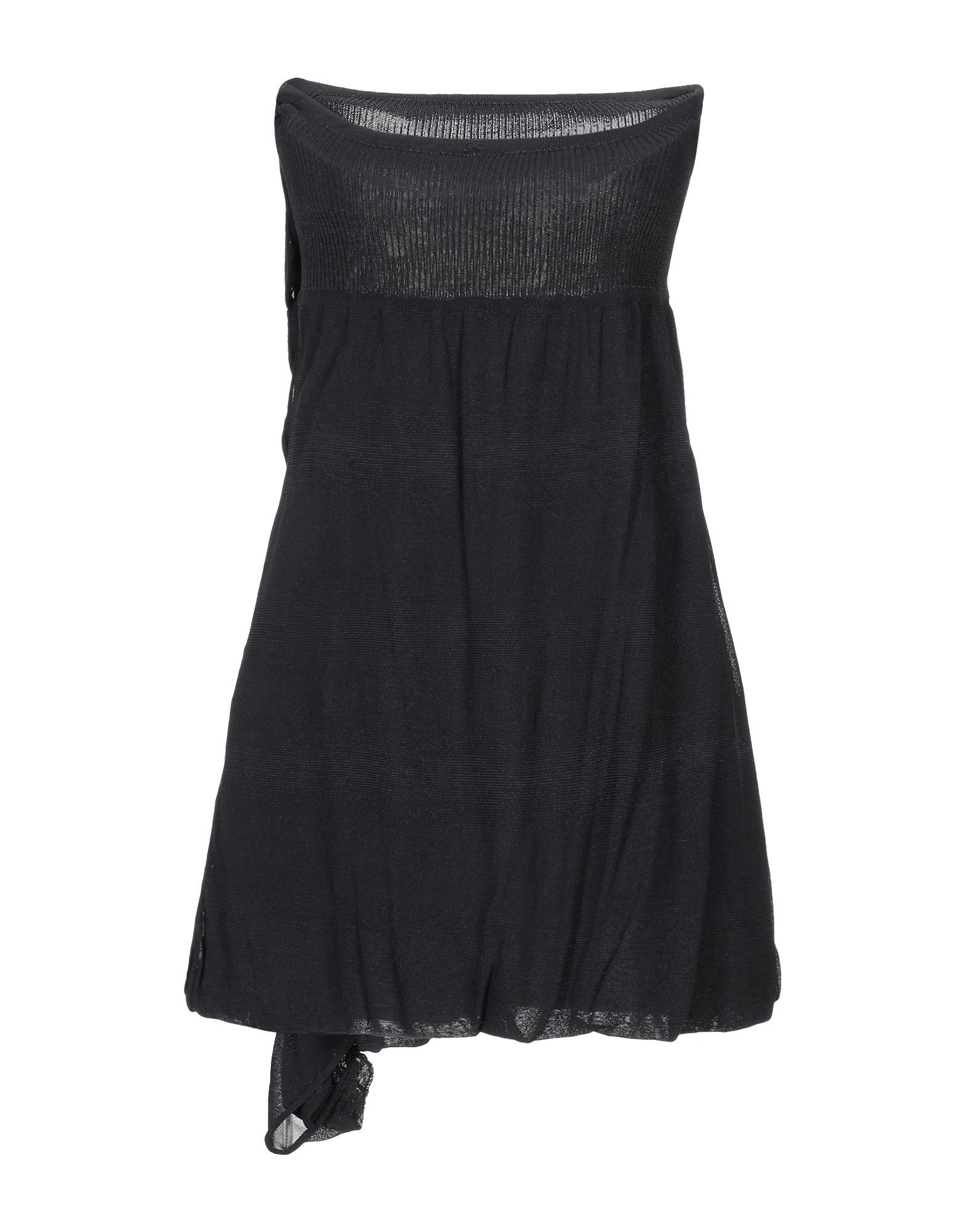 knitted, ruffles, basic solid colour, deep neckline, sleeveless, no pockets, fully lined, dress