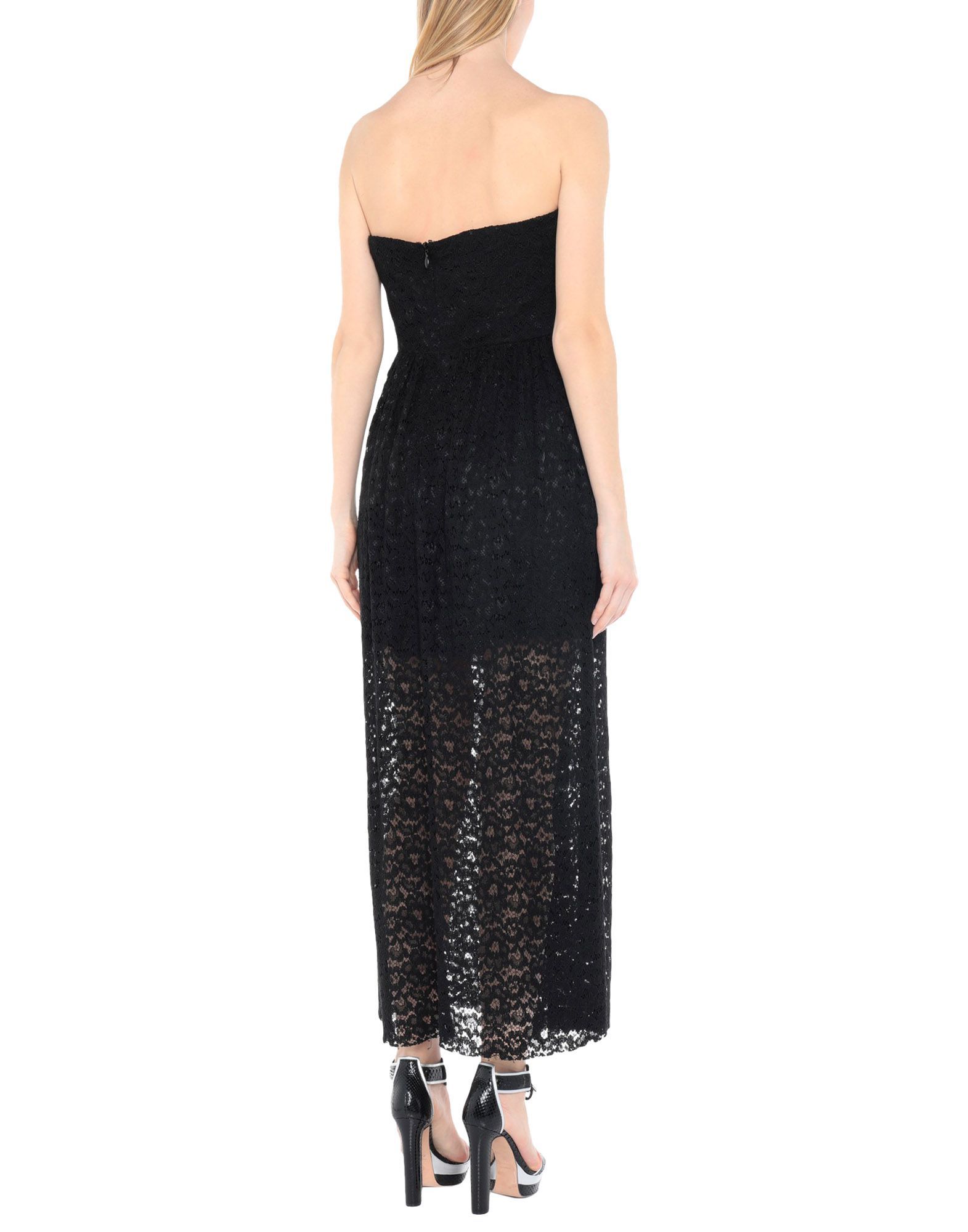 MSGM Black Lace Strapless Dress