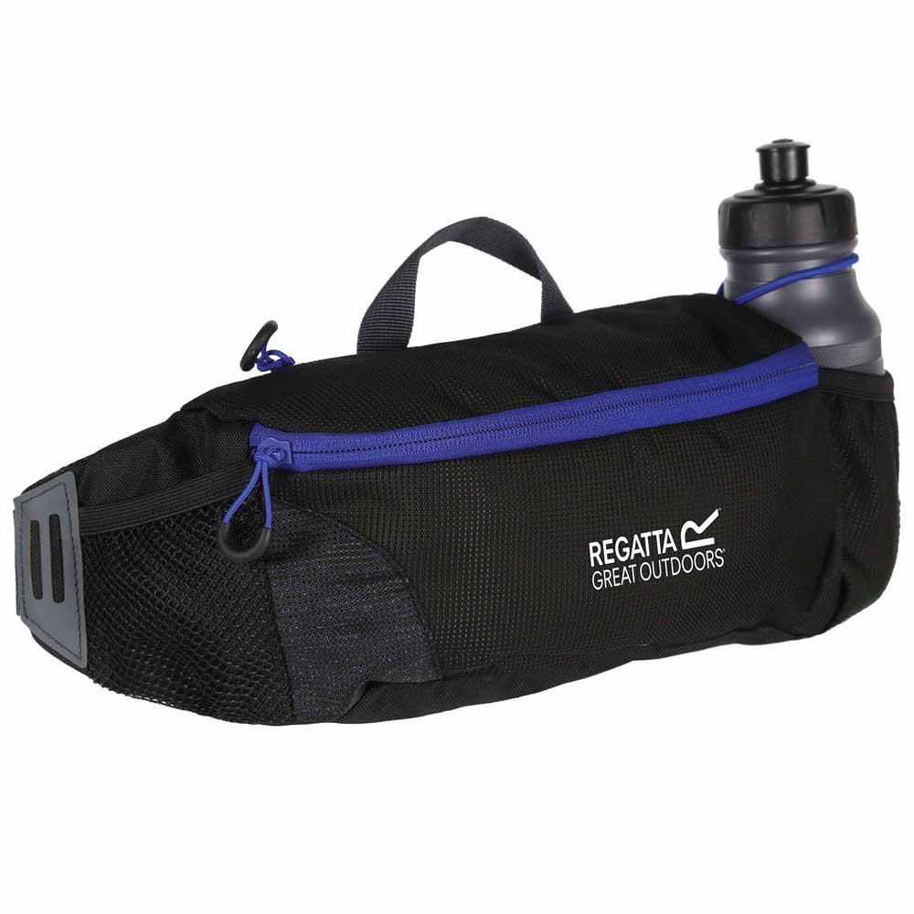 100% polyester. Highly reflective printed panels in strategic zones for enhanced visibility. Hardwearing polyester fabric. Bottle holder with retainer, water bottle included. Internal organiser pocket with key clip. 1 zipped pocket. Mesh stash pockets. Air mesh padding for added comfort. Easy grab zip pullers.