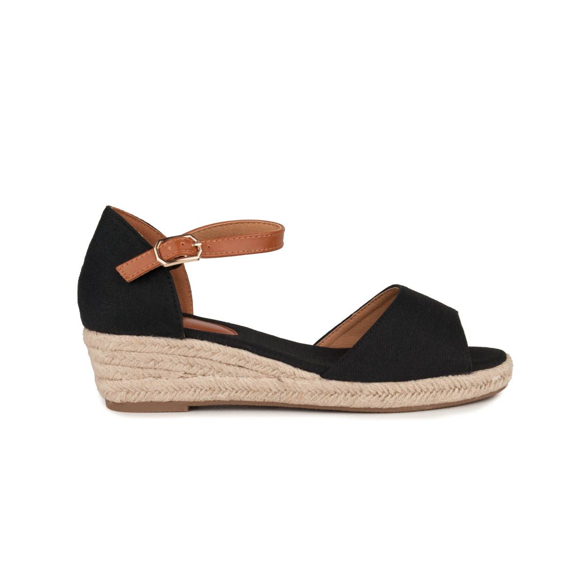 The esparto is fashionable and can not miss some espadrilles this season in your closet. Manufactured in natural materials with spotto floor and anti-slip rubber patin. The closure is with buckle and elastic to adjust perfectly. The buttress is reinforced and the tone of the sandal. The height of the wedge is 4.5 cm.