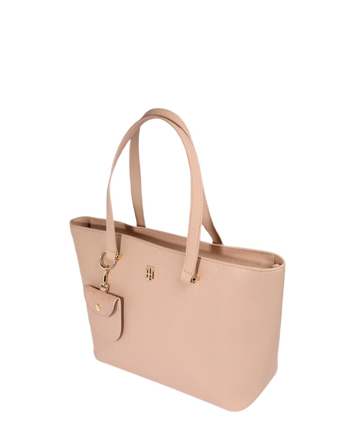 Brand: Tommy Hilfiger Gender: Women Type: Bags Season: Spring/Summer  PRODUCT DETAIL • Color: pink • Pattern: plain • Size (cm): 27 x 34 x 15 cm  • Details: -handbag   COMPOSITION AND MATERIAL • Composition: -100%  polyurethane  •  Washing: machine wash at 30°