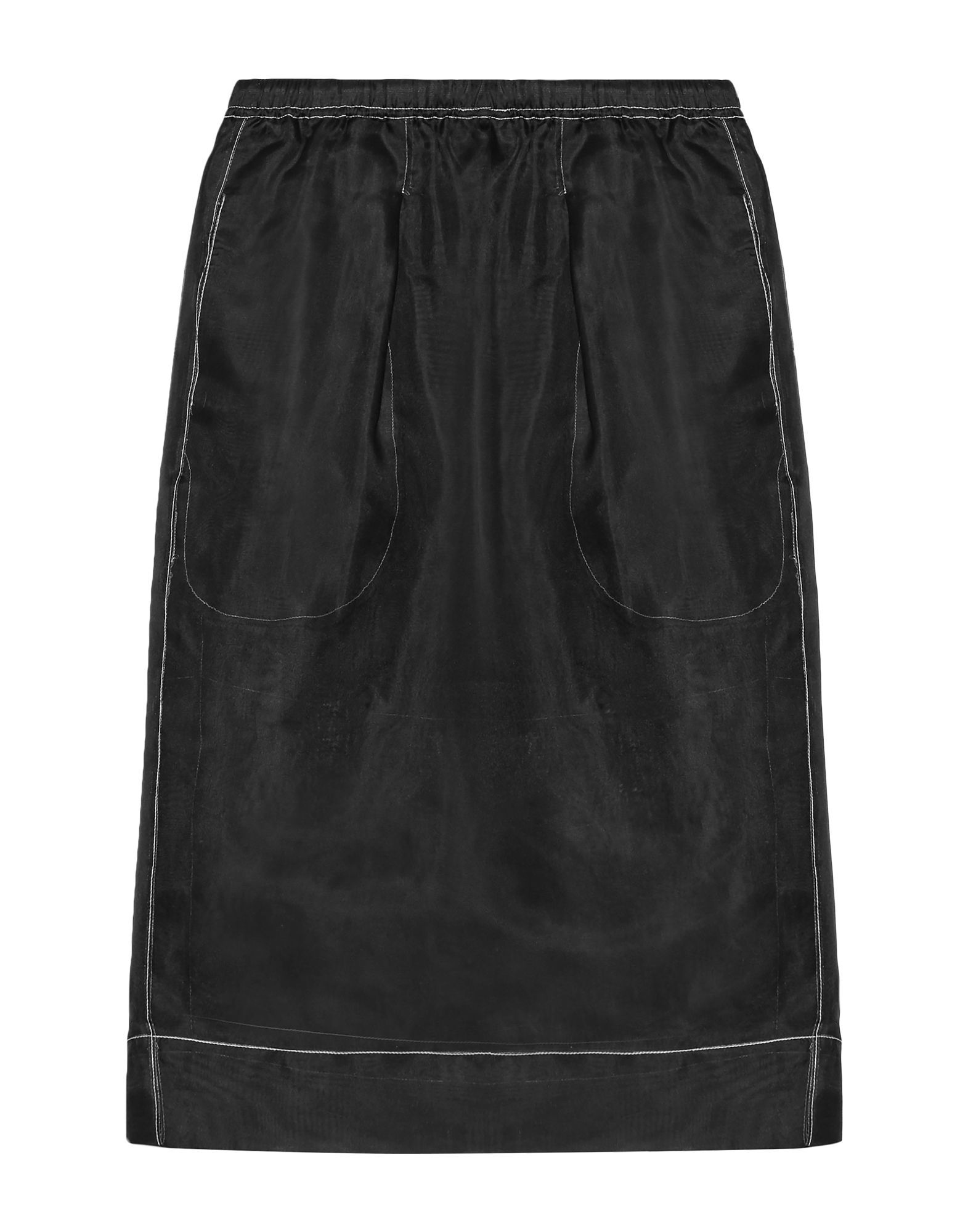 organza, stitching , solid colour, drawstring waist, multipockets, fully lined, skirt