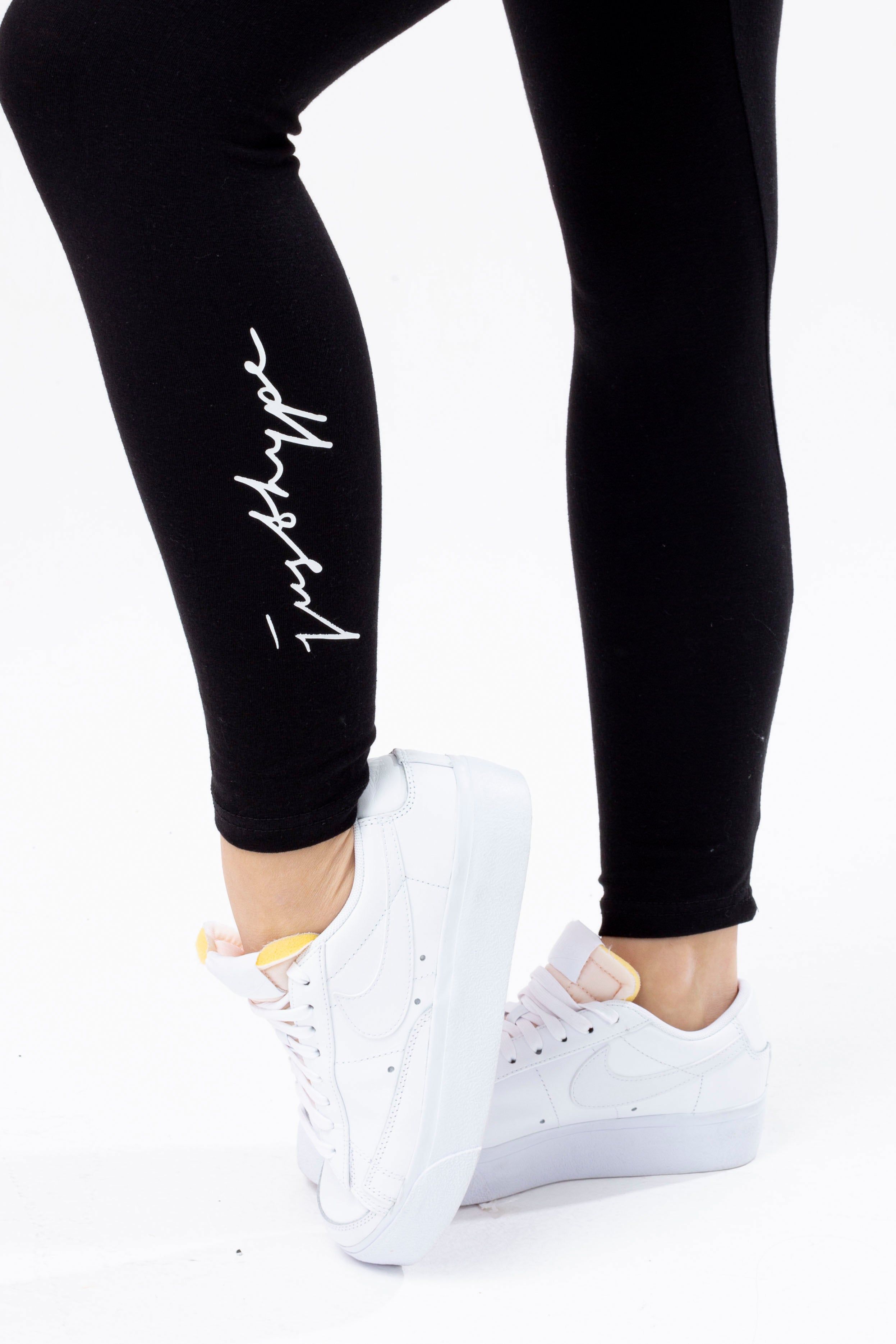 The HYPE. Womens Legging is designed in a micro poly fabric for supreme comfort. An easy everyday go-to! Wear with an over-sized hoodie for a casual everyday fit. Machine wash at 30 degrees.