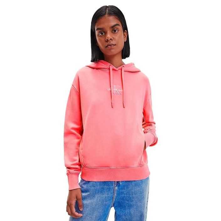 Brand: Calvin Klein Jeans
Gender: Women
Type: Sweatshirts
Season: Spring/Summer

PRODUCT DETAIL
• Color: pink
• Pattern: plain
• Fastening: laces
• Collar: hood

COMPOSITION AND MATERIAL
• Composition: -100% cotton 
•  Washing: machine wash at 30°