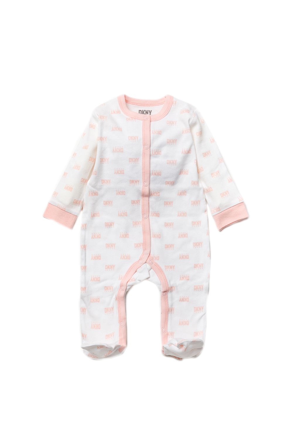 This adorable DKNY Jeans three-piece set includes a printed sleepsuit, bodysuit and a matching bib with the DKNY Jeans logo. The set is cotton, with popper fastenings, keeping your little one comfortable. This would make a sweet gift for the little one in your life!