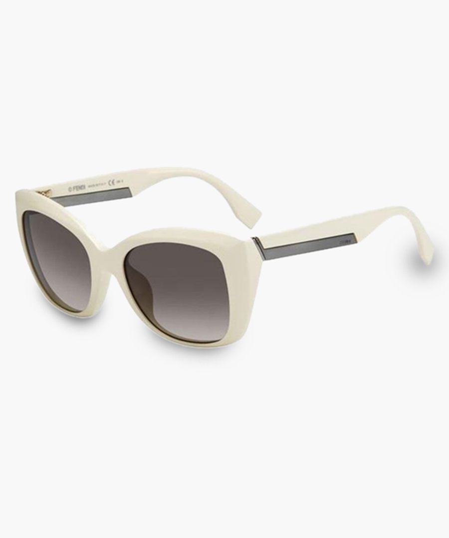 Ivory and brown gradient sunglasses