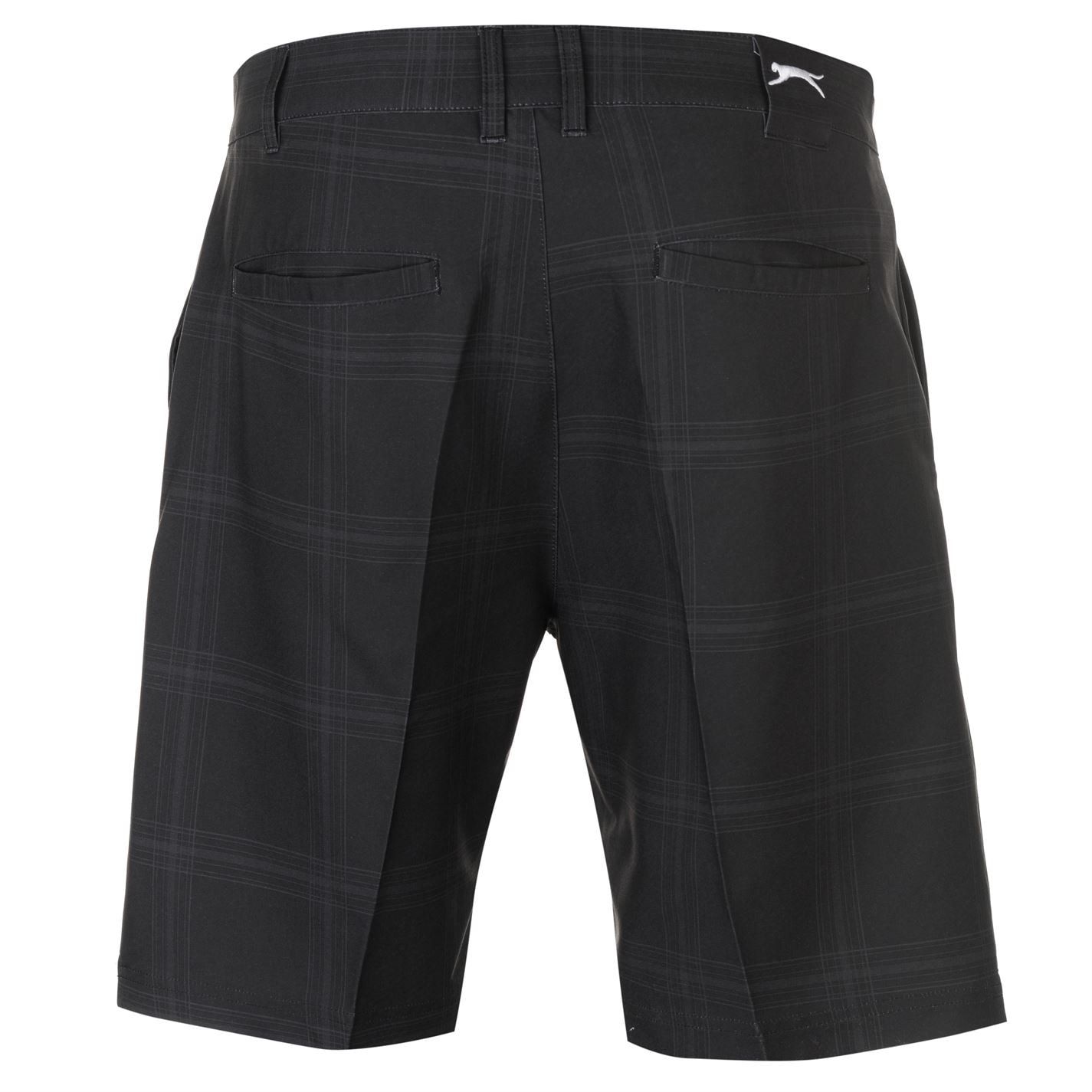 Slazenger Mens Check Short Golf Shorts Pants Bottoms Lightweight 4