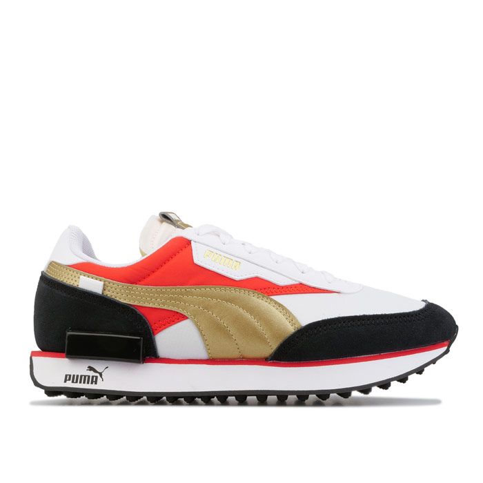 Men S Puma Future Rider Varisty Trainers In White Red