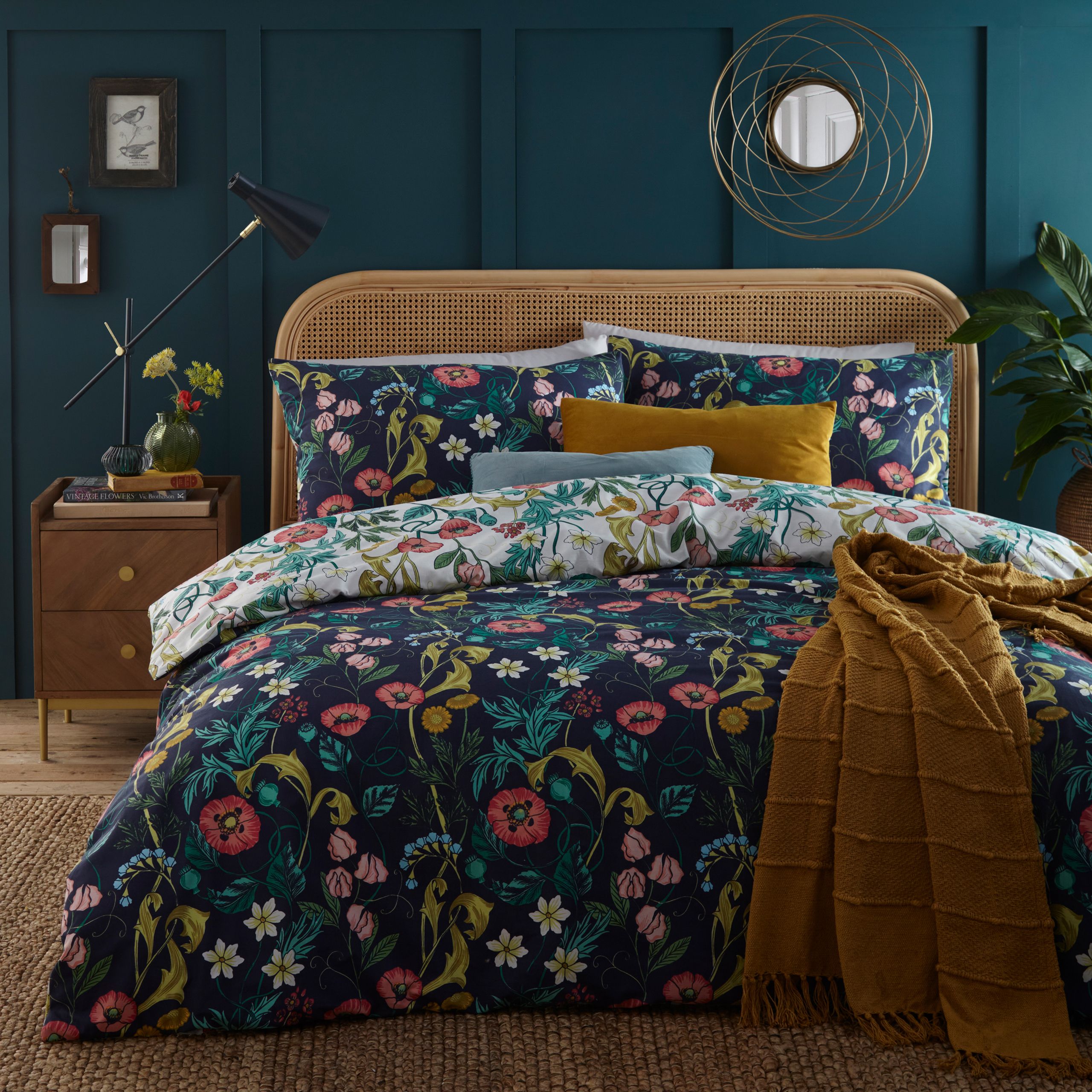 belle blue reversible duvet cover