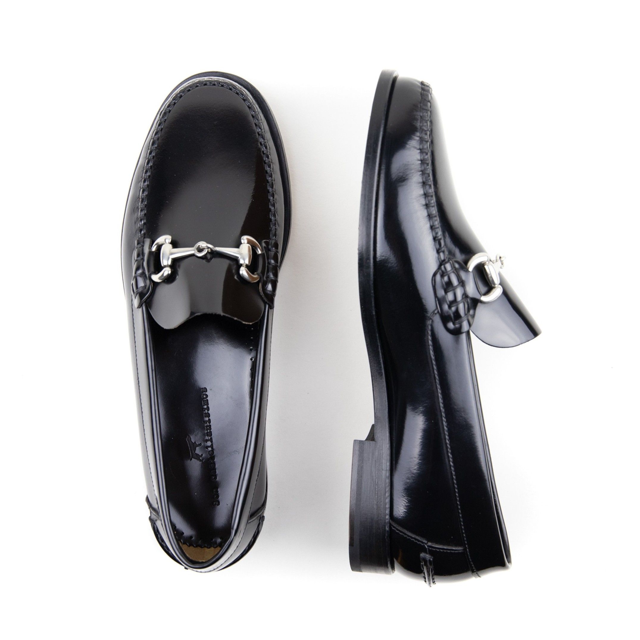 Florentic leather loafers with metal detail. Premium Collection of Son Castellanisimos. Outer material: Cowhide leather. Inner: Cowhide leather. Open shoe. Lining and insole: Cowhide leather. Leather sole. Height heel: 2 cm. Designed and manufacture in Spain.