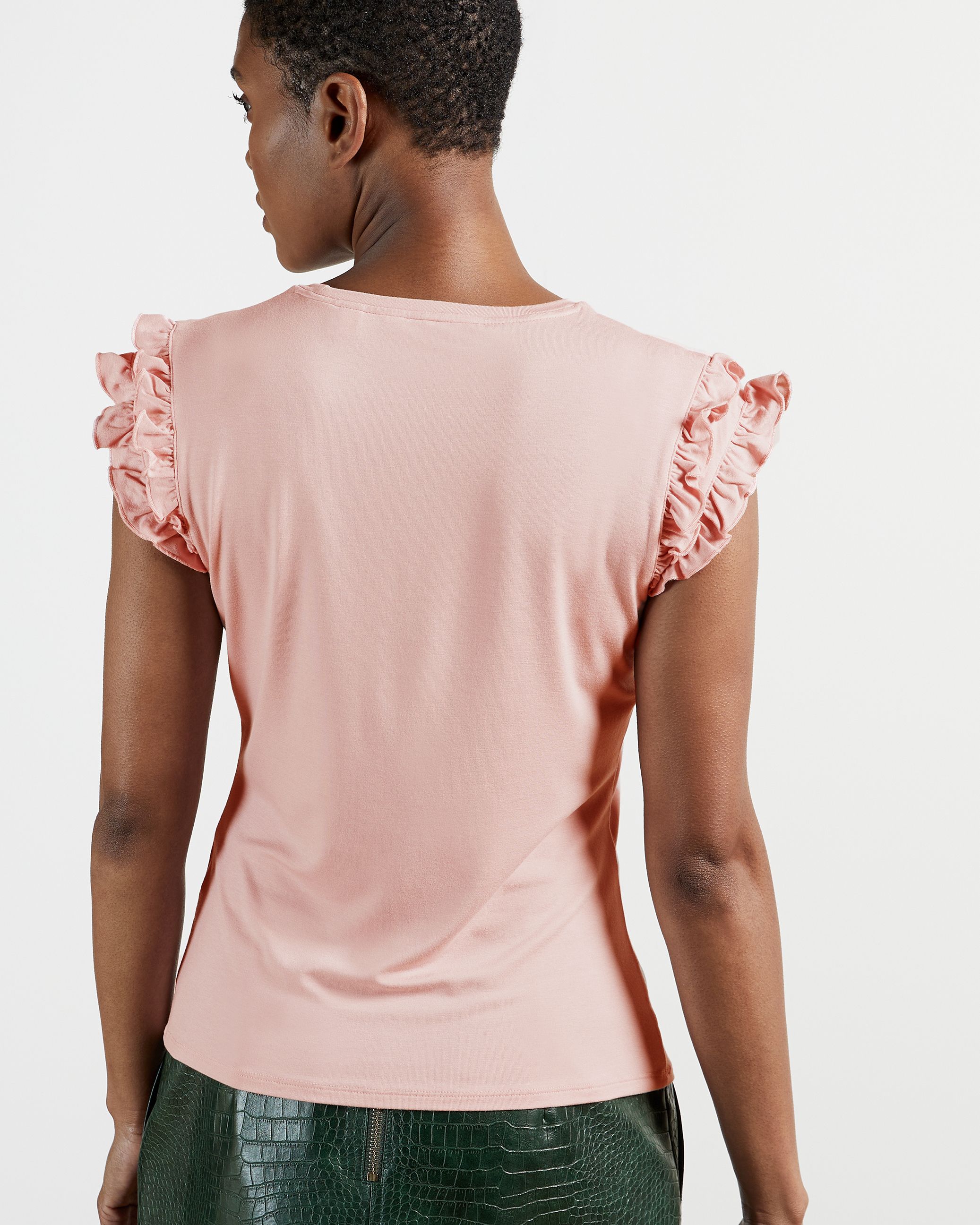 ted baker frill sleeve top