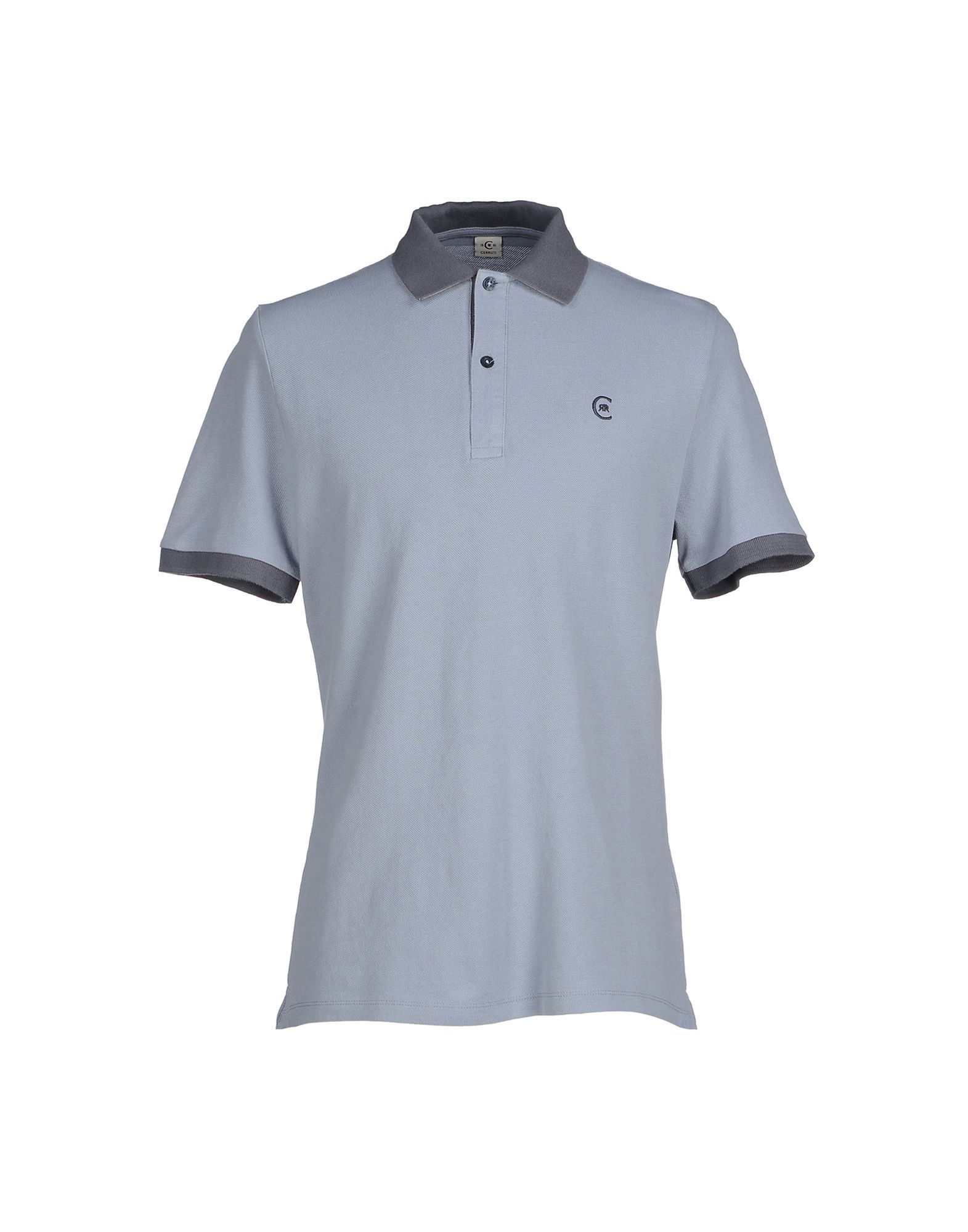 Cerruti 1881 Grey Cotton Short Sleeve Polo Shirt