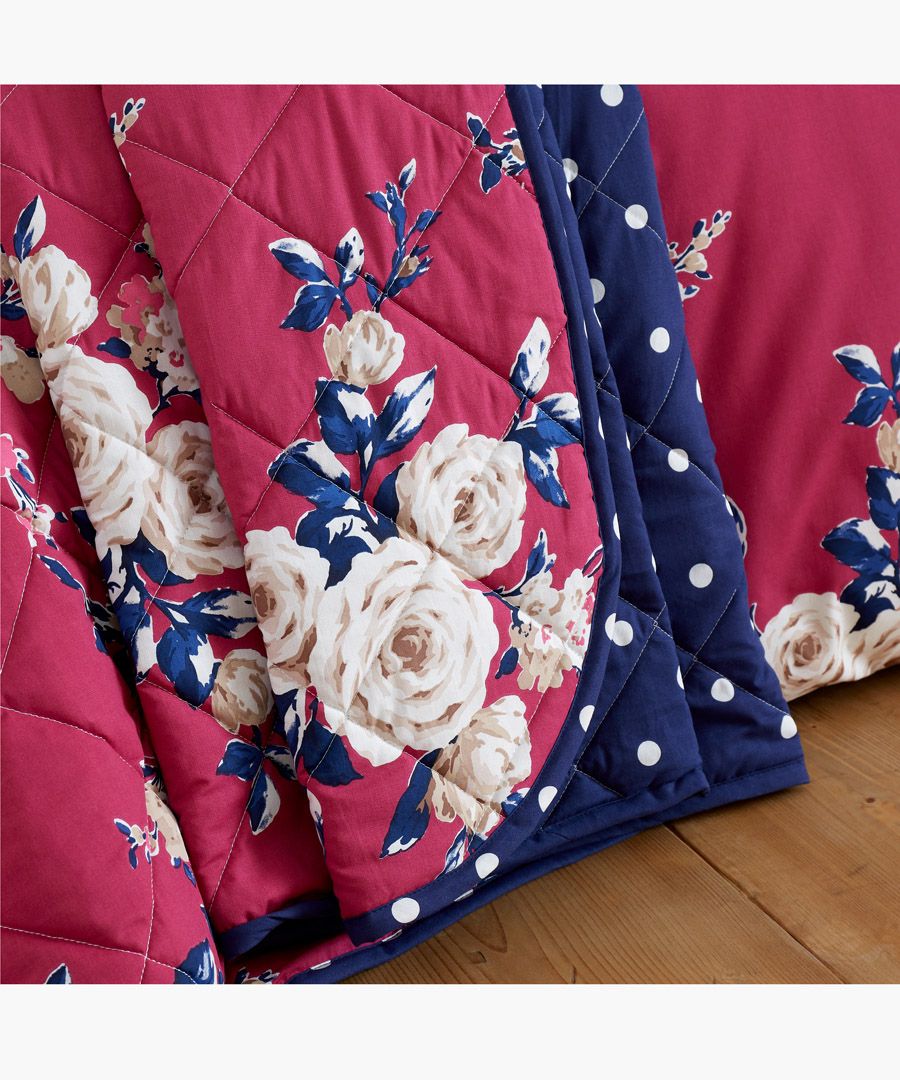 Canterbury plum cotton blend 220x230cm bedspread