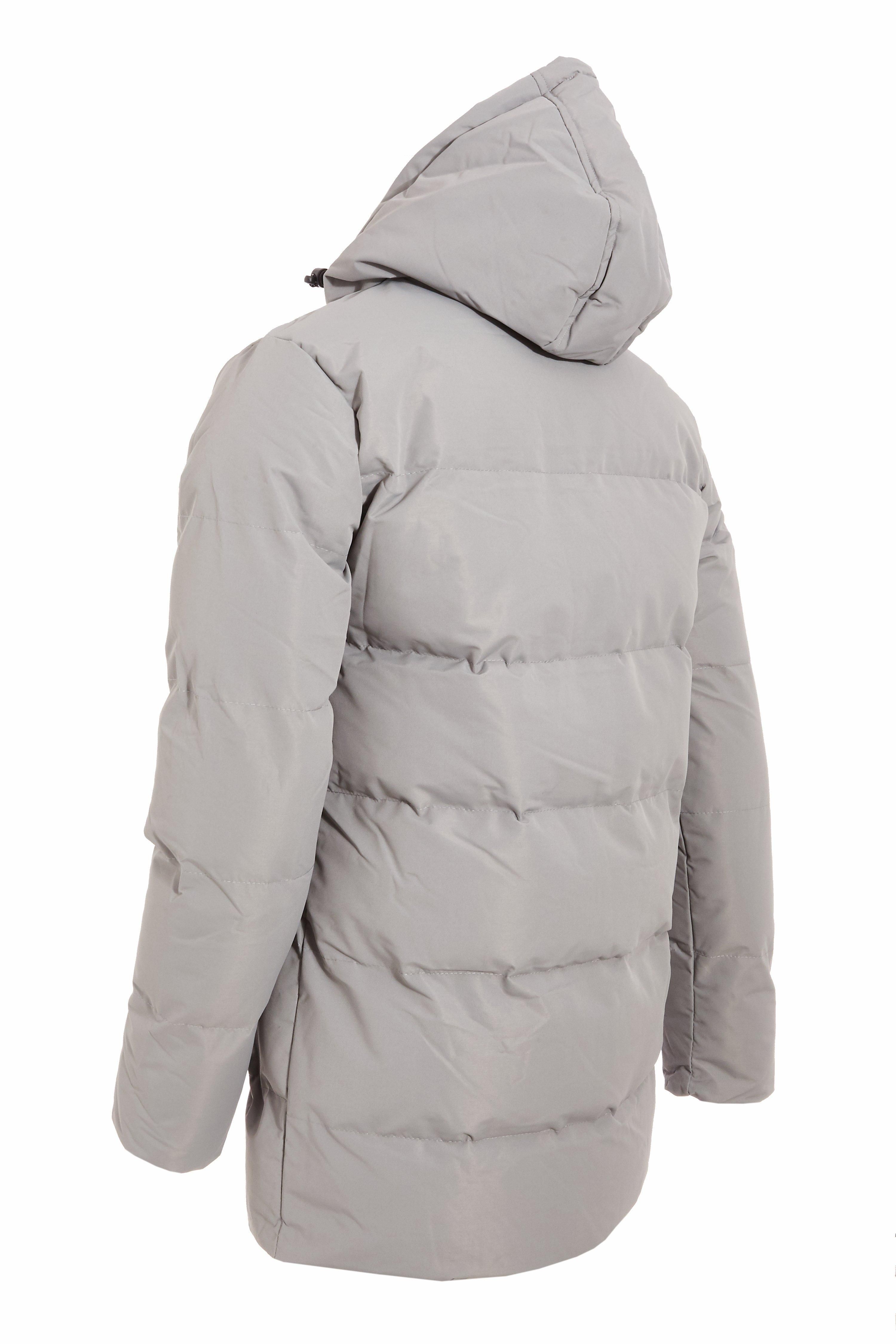 Parka Jacket  	Matte Finish  	Hooded with Draw-cord  	Zip Through Fastening  	Fuctional Pockets  	Padded  	Internal Pockets