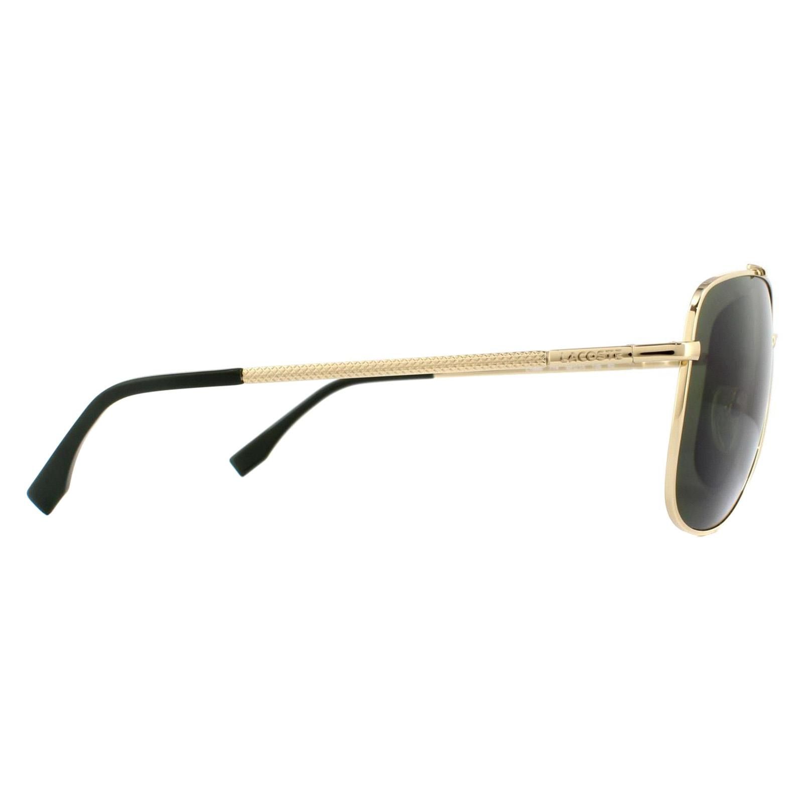 Lacoste Sunglasses L188S 035 Light Gunmetal Grey feature a textured prominent top brow bar and matching temples with the Lacoste lettered logo for a classic modern look.