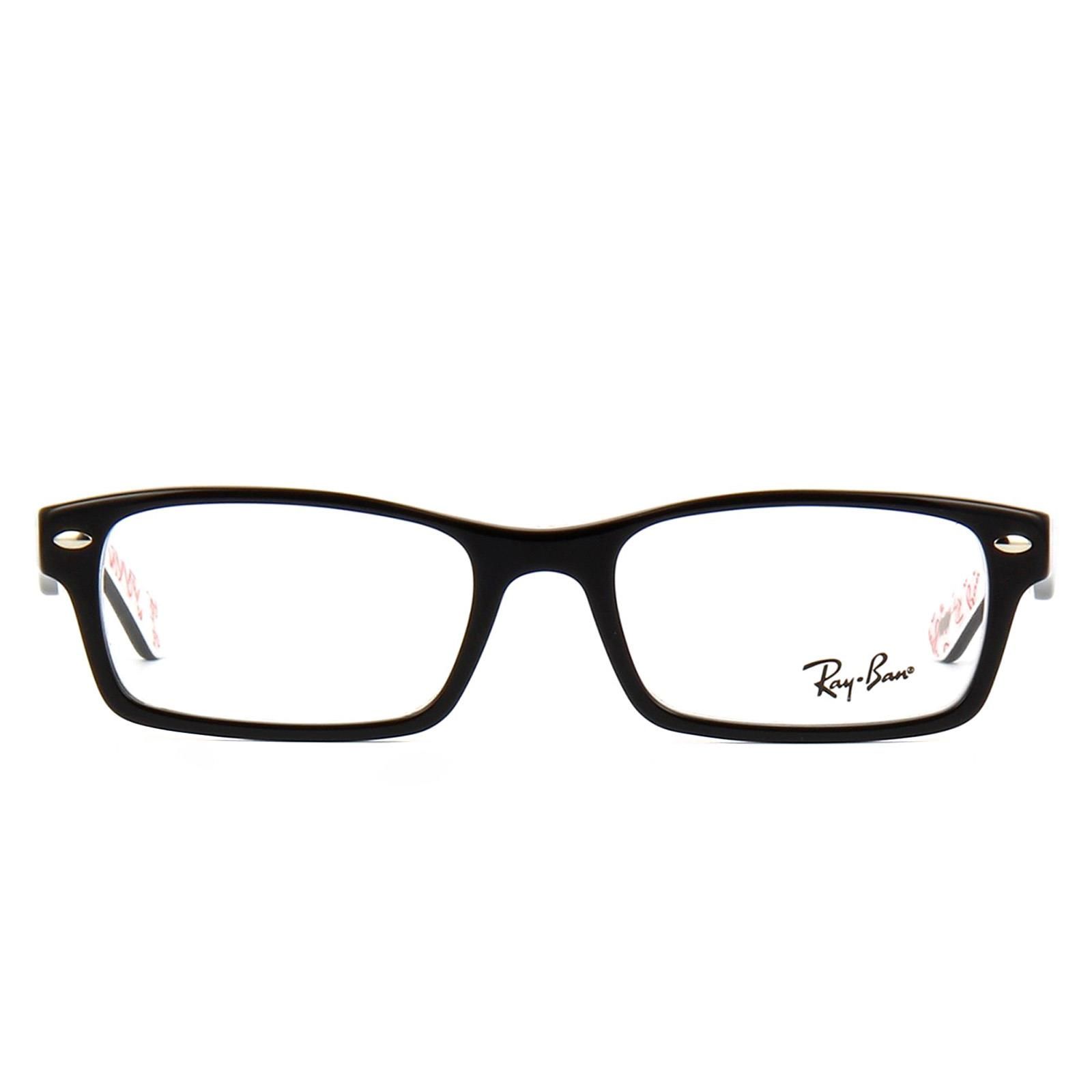 Ray-Ban Glasses Frames 5206 5014 Black on White Texture 52mm are a classic simple shape with typical Ray-Ban styling and feature various different insides to the frame depending on the colour choice that give them a unique and stylish twist.