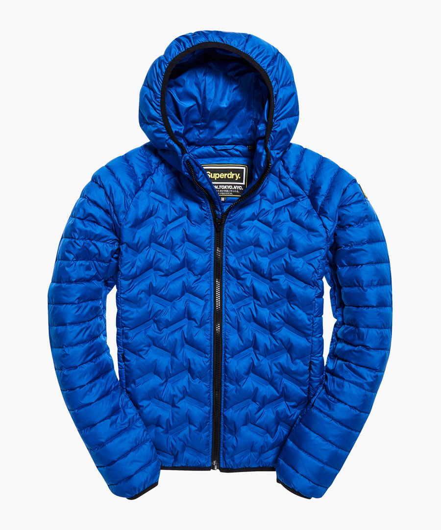 Down Radar blue quilted jacket