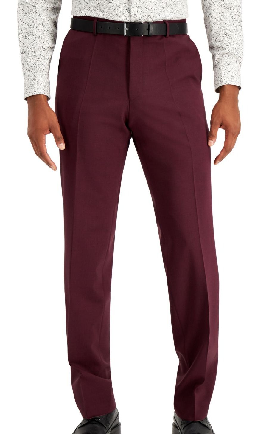 Color: Reds Size Type: Regular Bottoms Size (Men's): 34 Inseam: 33 Type: Pants Style: Dress Pants Occasion: Formal Material: Wool Blends Stretch: YES