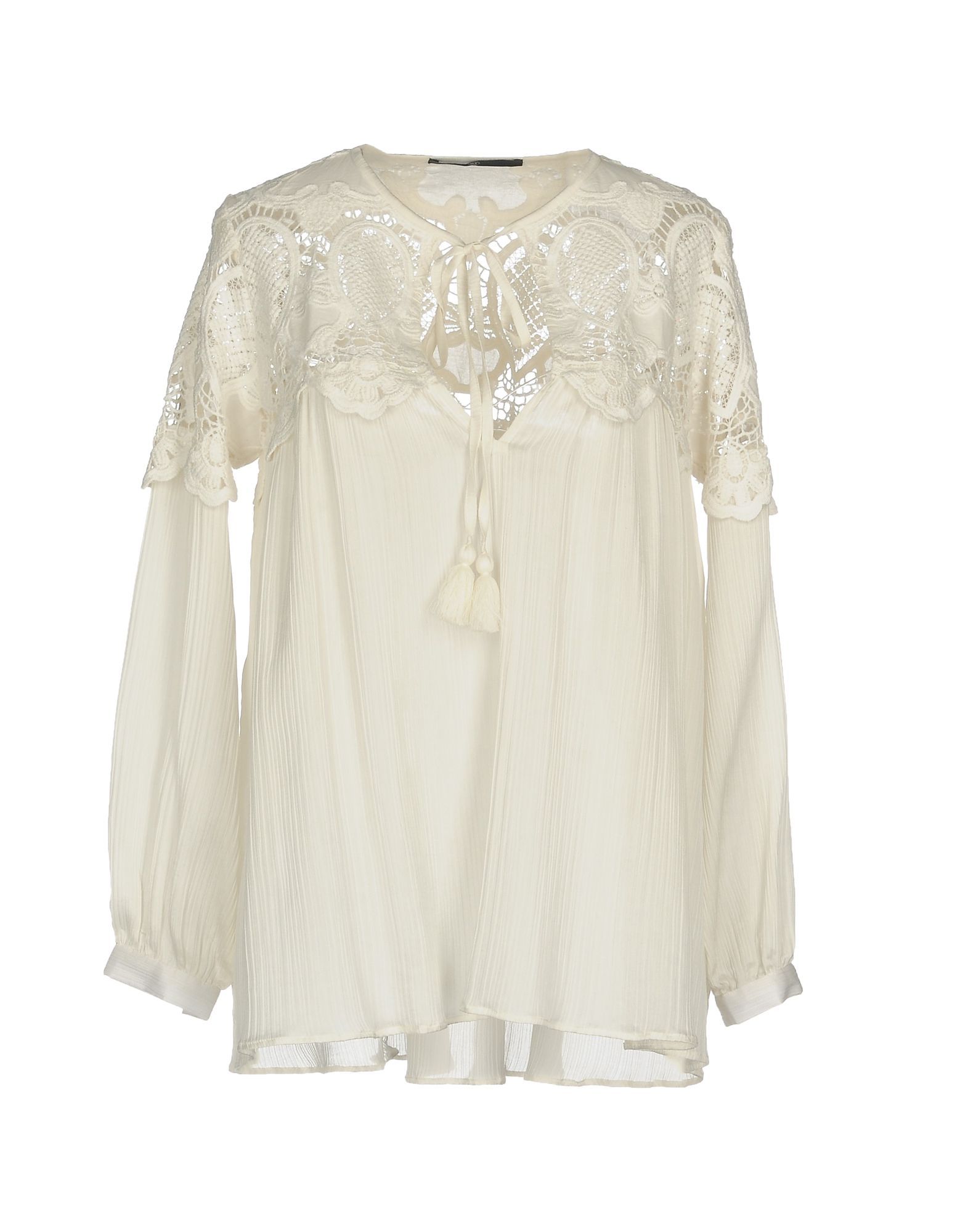 satin, lace, tassels, basic solid colour, front closure, self-tie wrap closure, long sleeves, buttoned cuffs, bow collar, no pockets