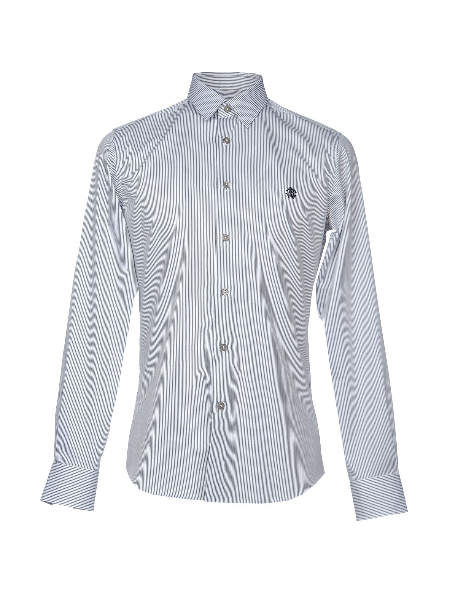 plain weave, logo, stripes, front closure, button closing, long sleeves, buttoned cuffs, classic neckline, no pockets, contains non-textile parts of animal origin, large sized