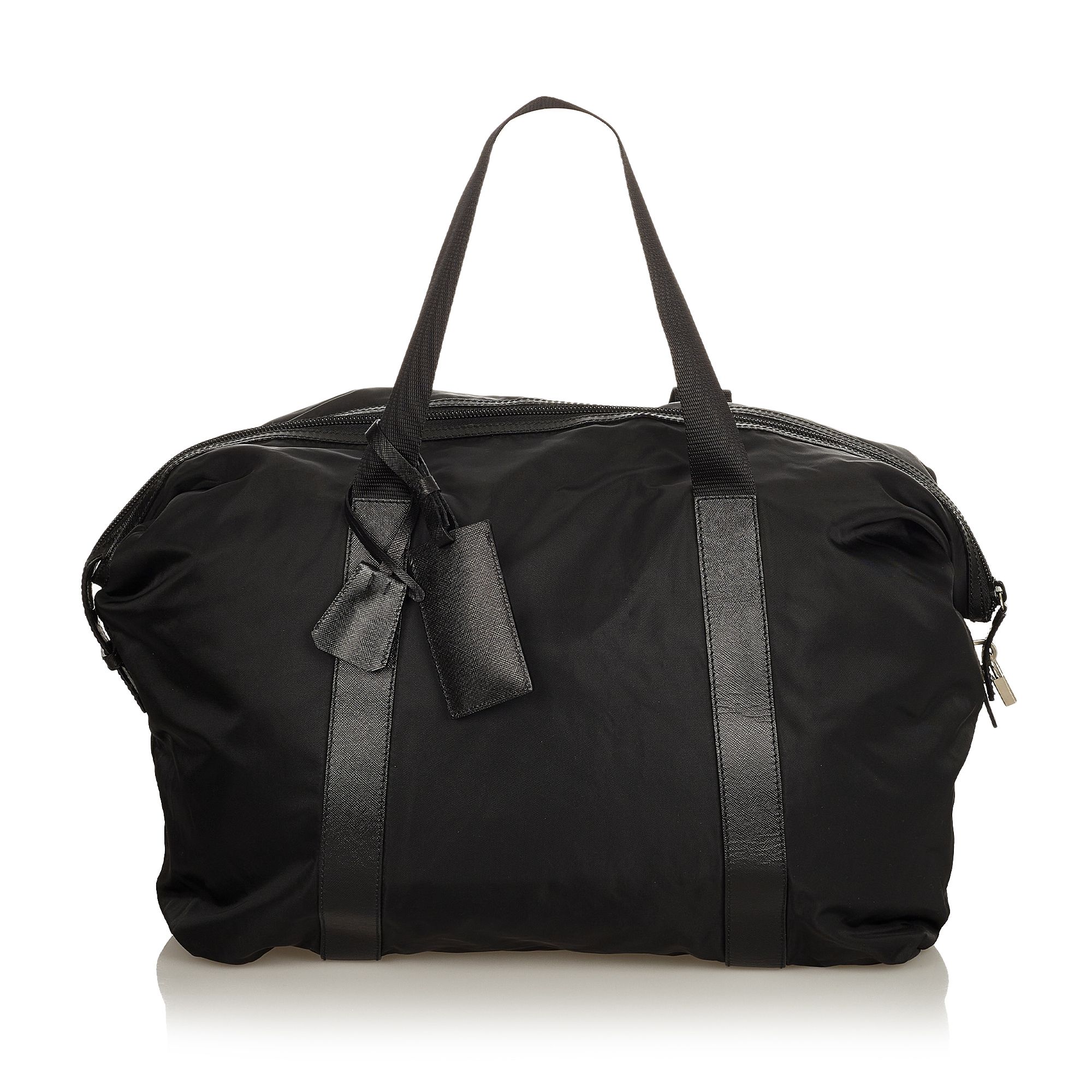 Vintage Prada Tessuto Travel Bag Black