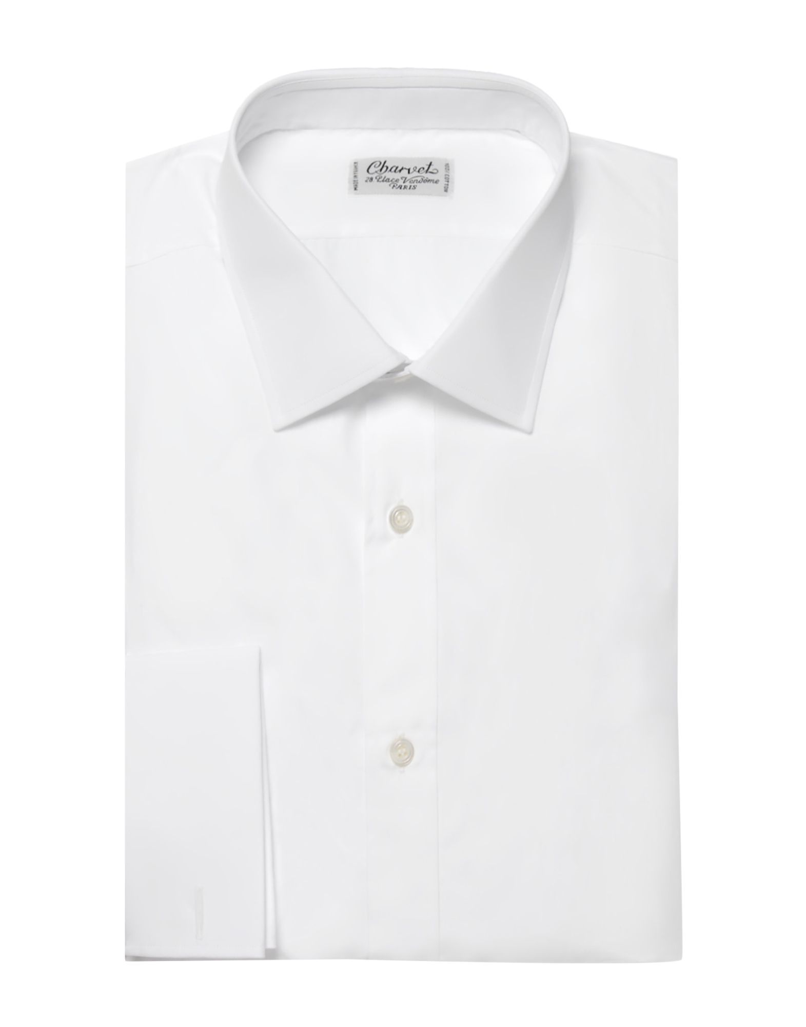 plain weave, no appliqués, basic solid colour, front closure, button closing, long sleeves, buttoned cuffs, classic neckline, no pockets