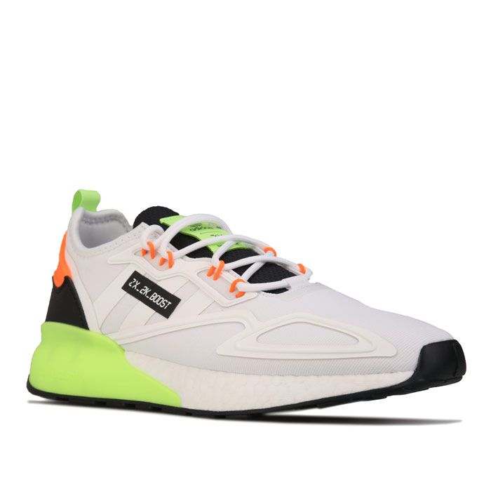 Men's adidas Originals ZX 2K Boost Trainers in White Black