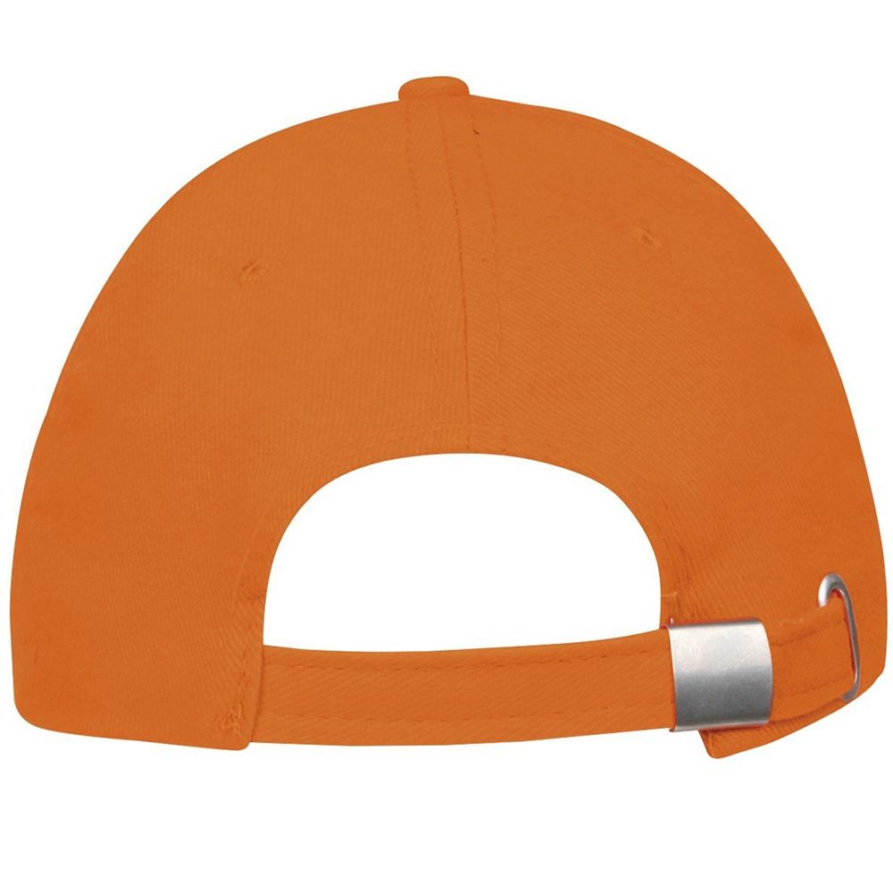 6 panel. Six ventilation eyelets. Size adjuster with metal buckle. Contrast sandwich peak on certain colours. Material: 100% thick brushed cotton. One size.