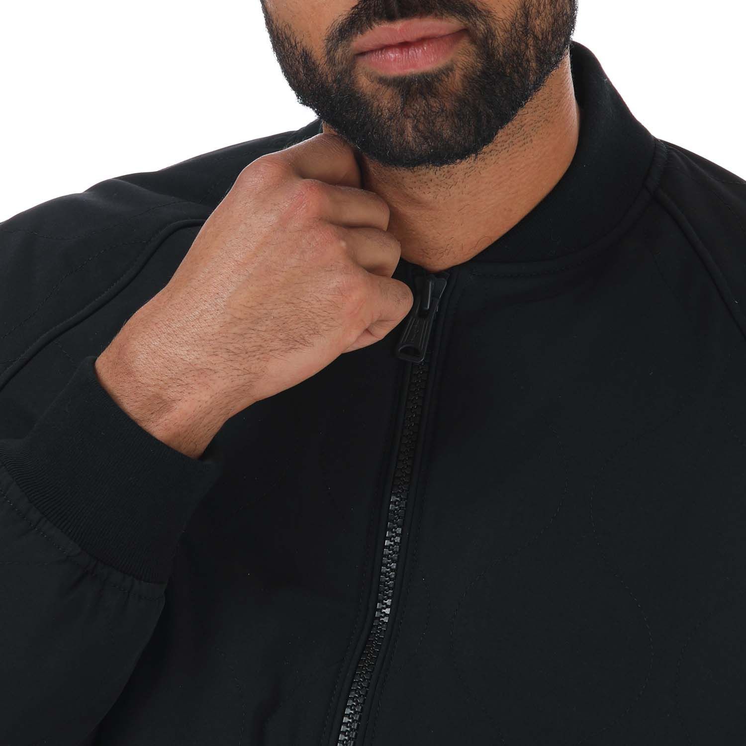 Men's Levis Hyde Quilted Bomber Jacket in Black